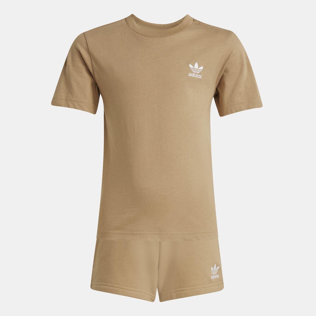 Brown - adidas Originals - Shorts & T-Shirt Set - 1