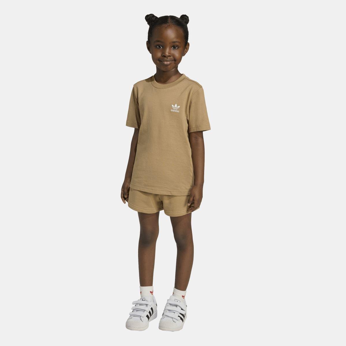 Brown - adidas Originals - Shorts & T-Shirt Set - 4