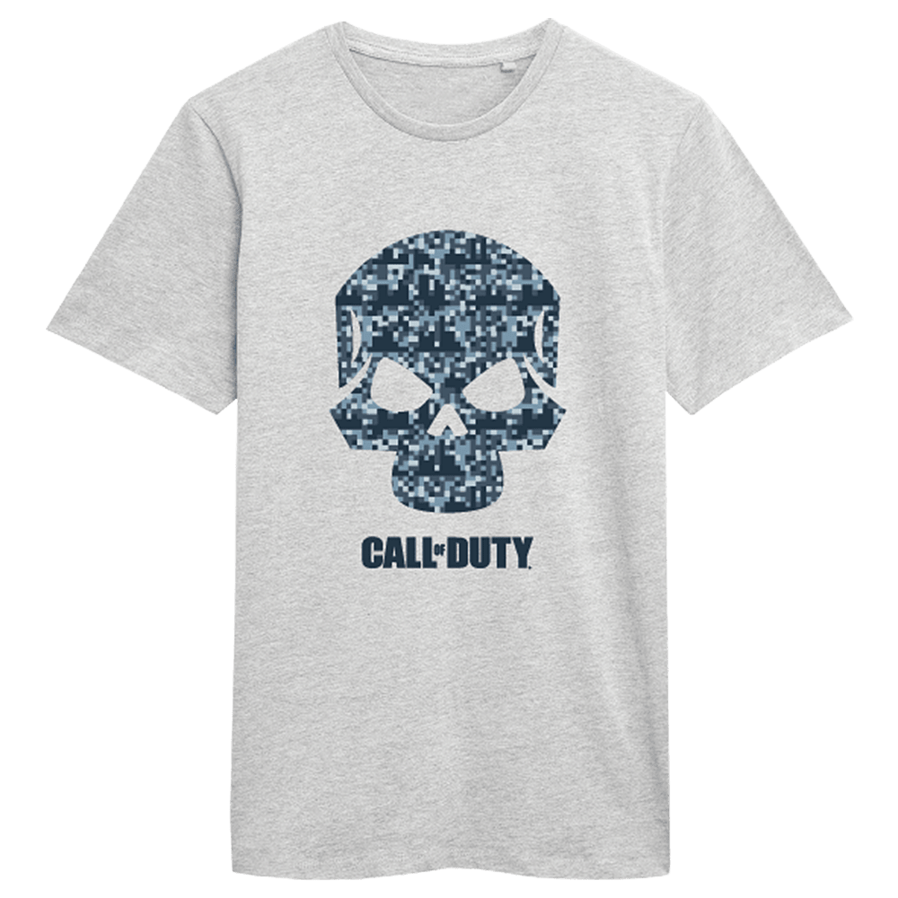 BM Fashions UK Call Of Duty Light Grey Skull Tee L