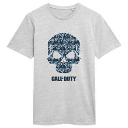 BM Fashions UK GAME Call Of Duty Light Grey Skull Tee L