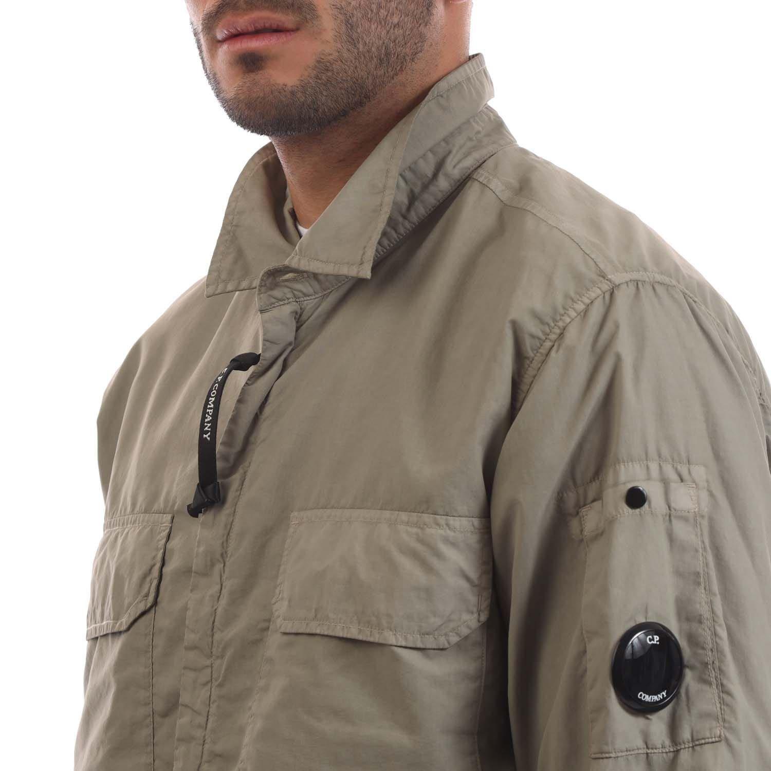 Grey - CP Company - Flatt Nylon Lens Zipped Overshirt - 2