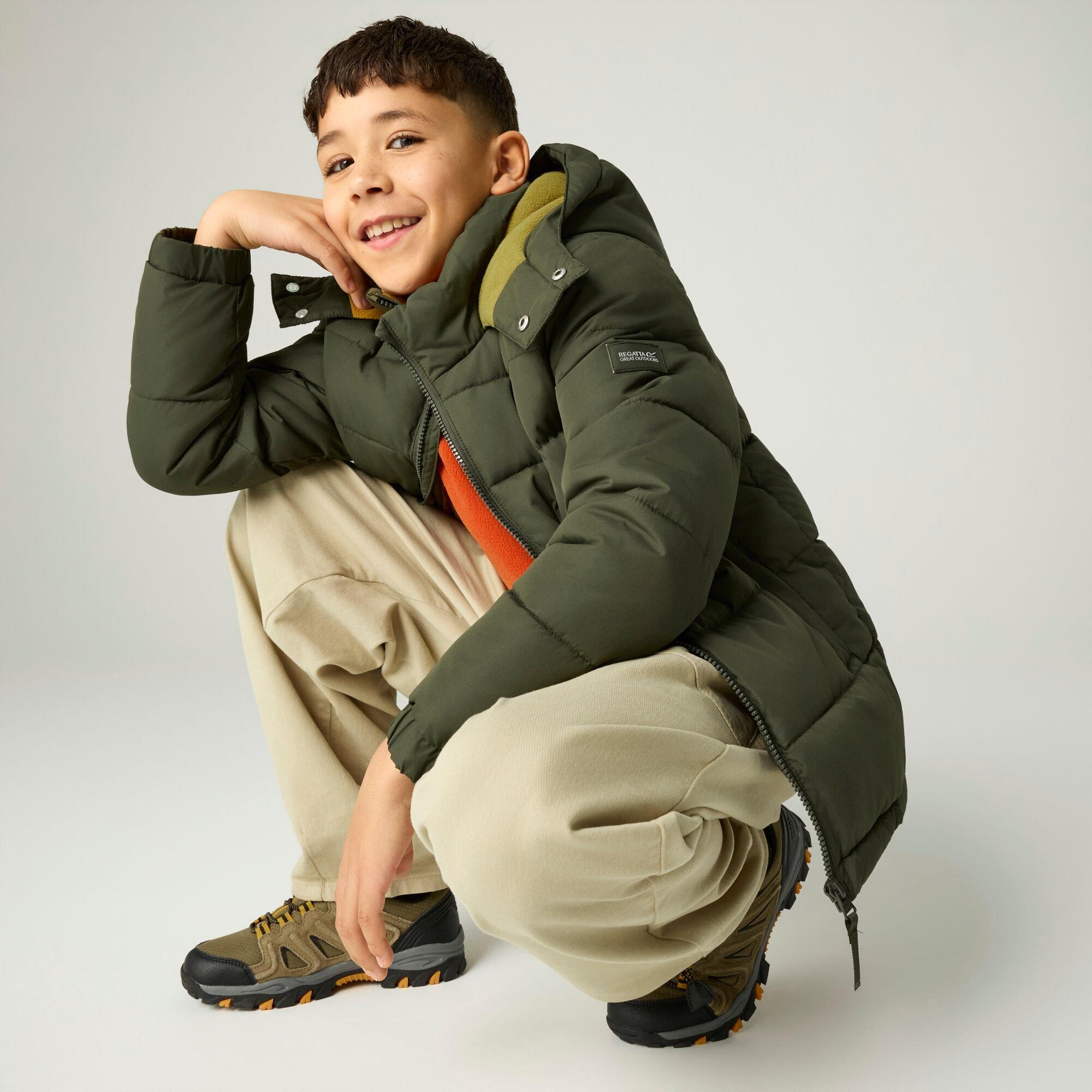 Dark Khaki(Wood - Regatta - Kids Rover Insulated Jacket - 8