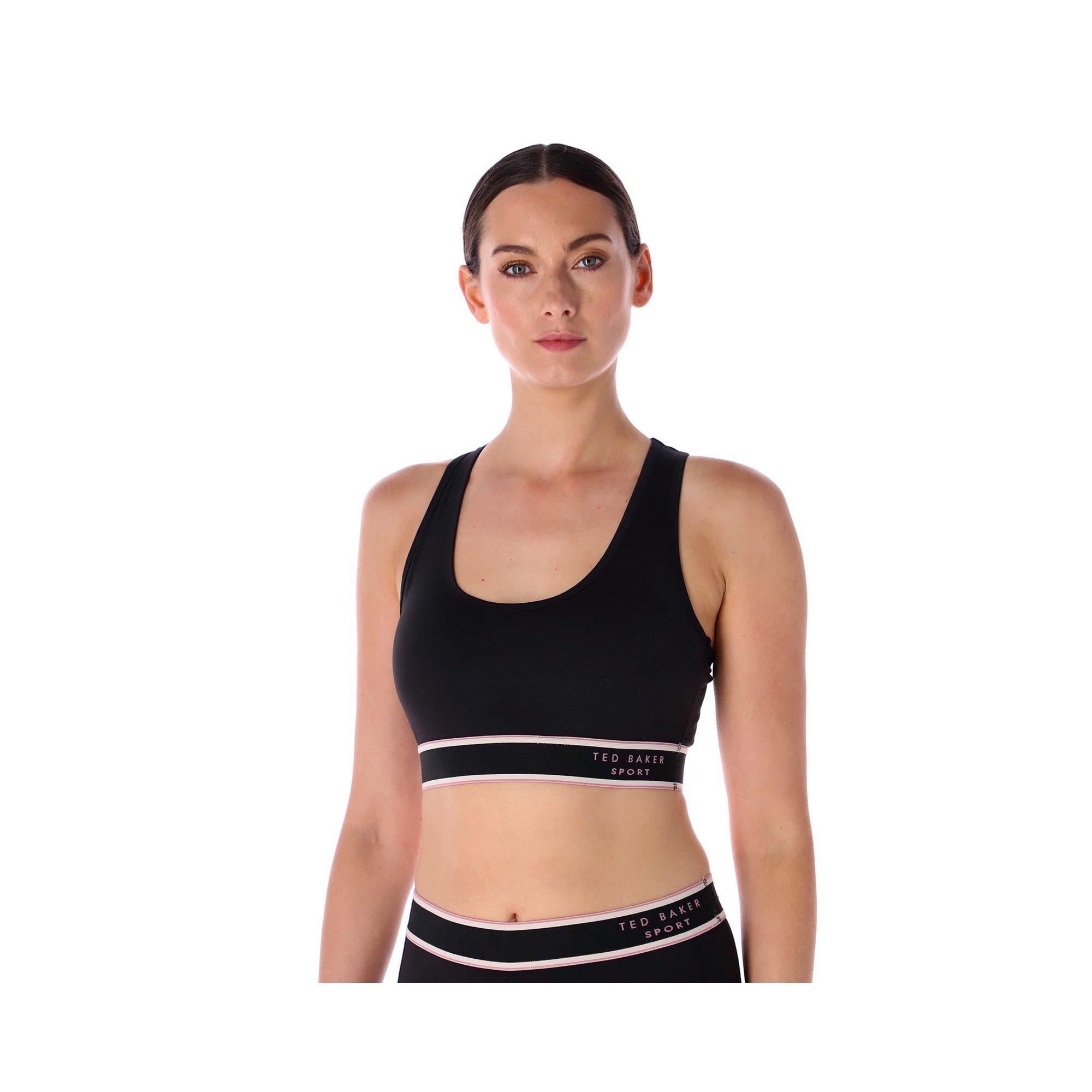 Black - Ted Baker - Essentials Racer Back Sports Bra - 1
