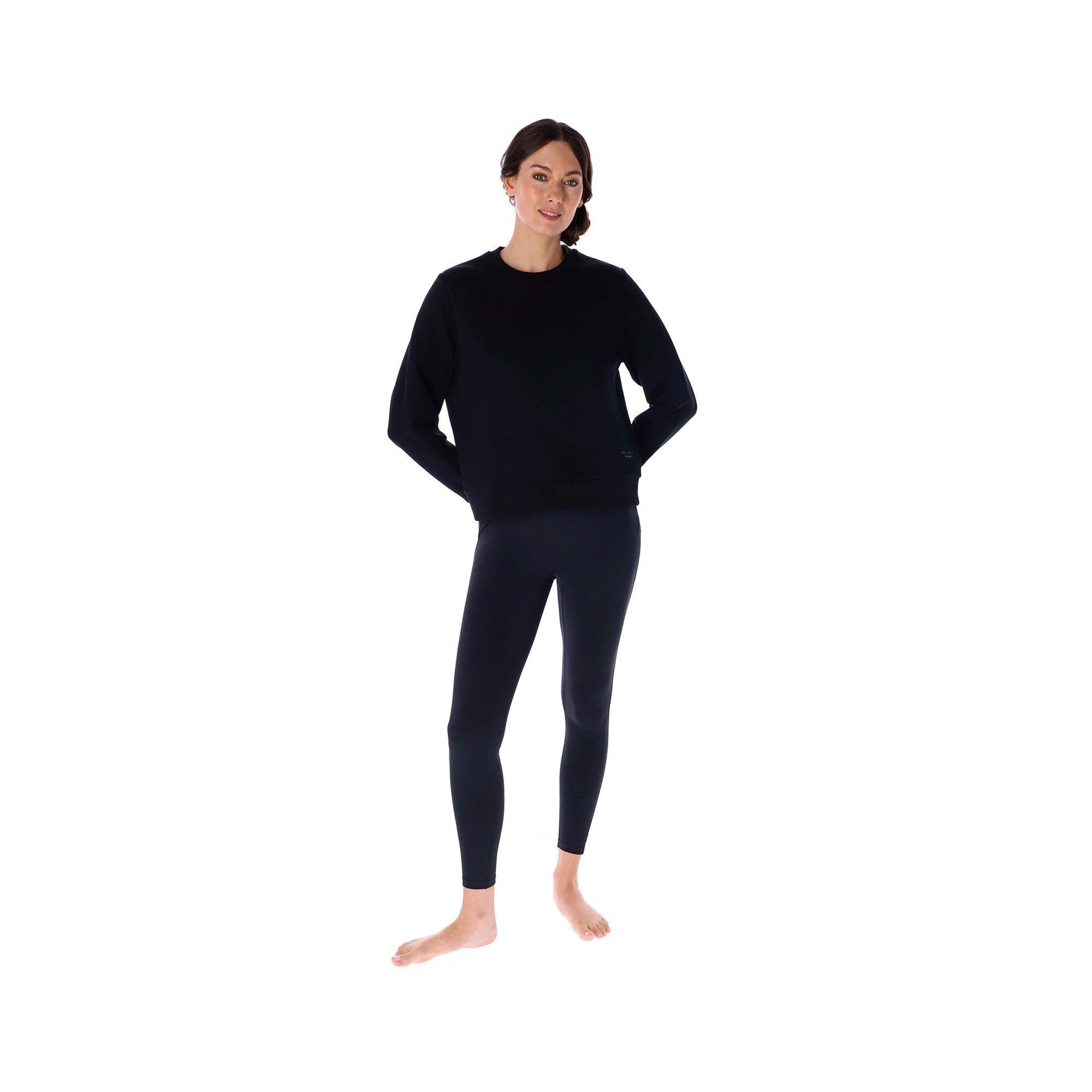 Black - Ted Baker - Yoga Bow Detail Crew Neck Sweatshirt