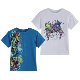 Studio Studio Older Boys 2 Pack Graffitti Tshirt