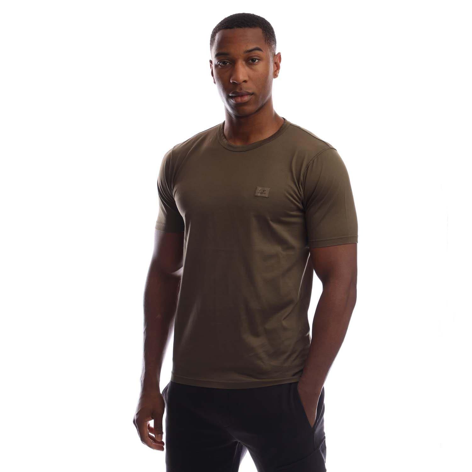 Cp Company Men's 70/2 Mercerized Jersey Logo Patch T-Shirt - Green - XL