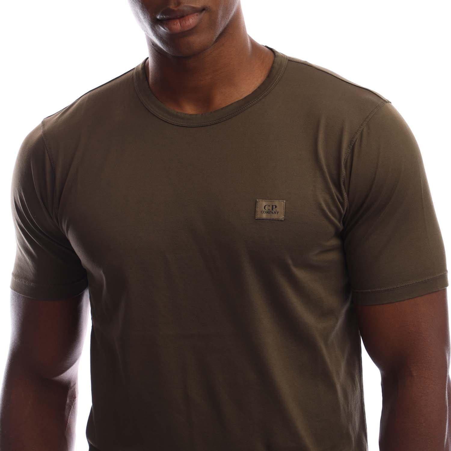 Green - CP Company - 70/2 Mercerized Jersey Logo Patch T-Shirt - 3