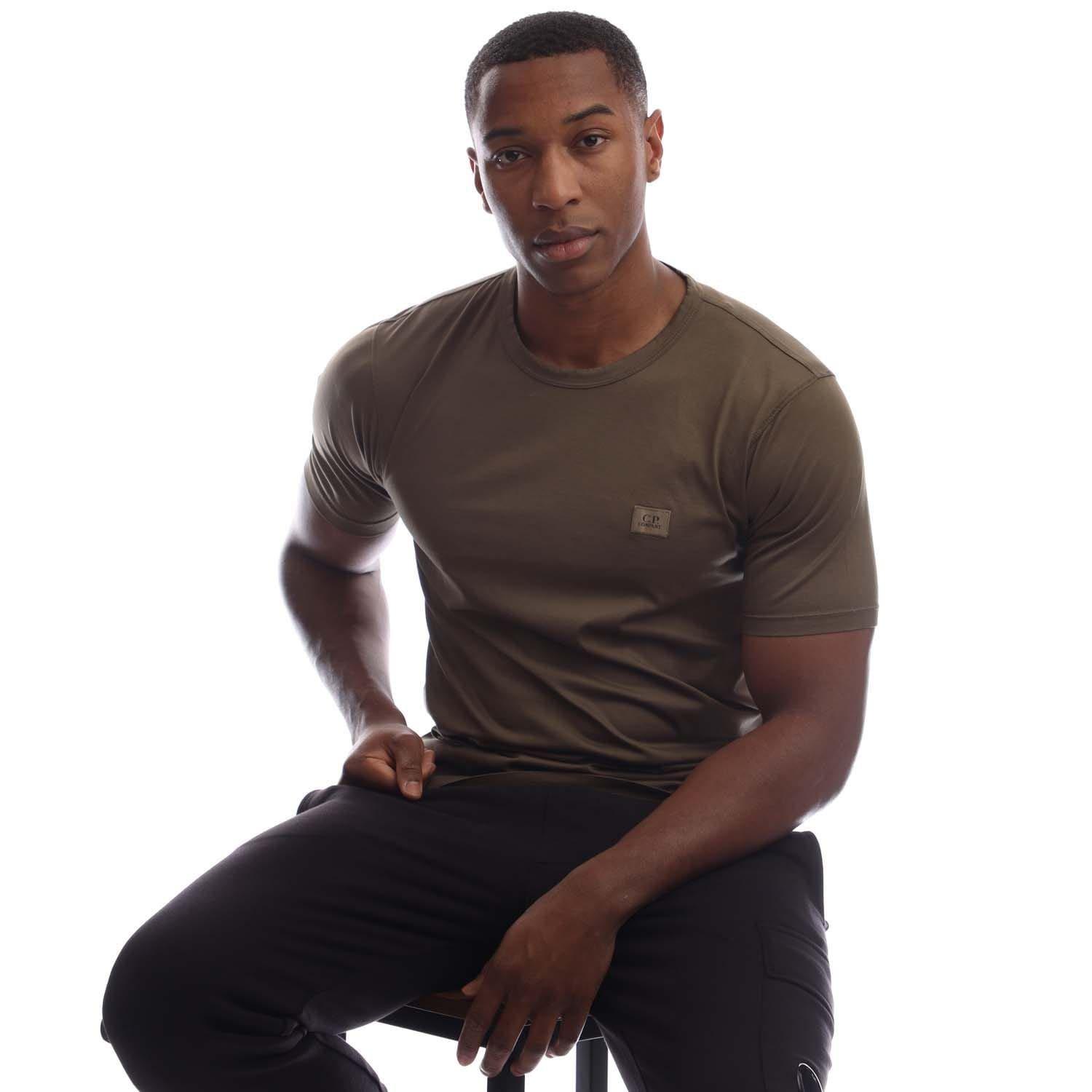 Green - CP Company - 70/2 Mercerized Jersey Logo Patch T-Shirt - 4