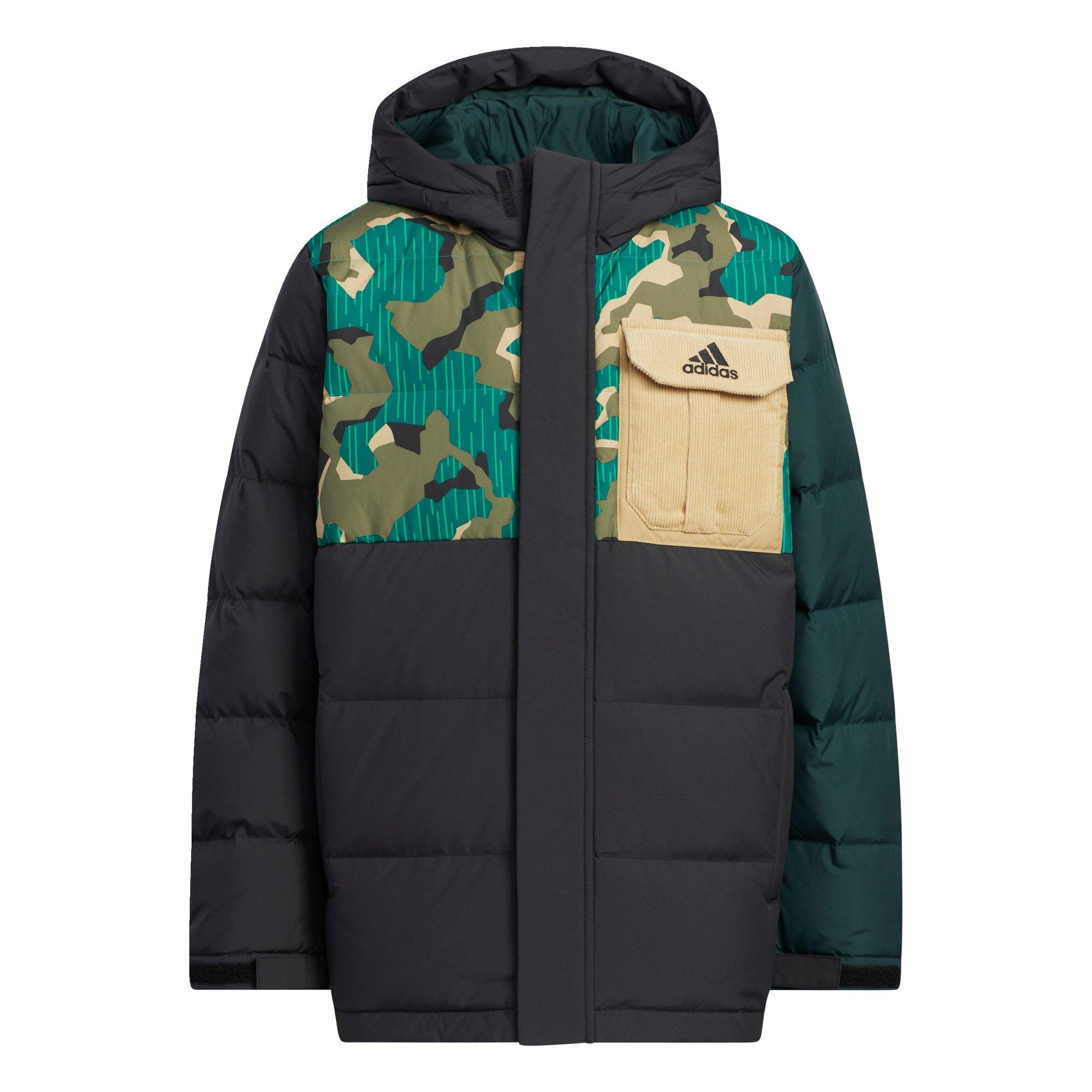 Allover Print Block Down Jacket Kids