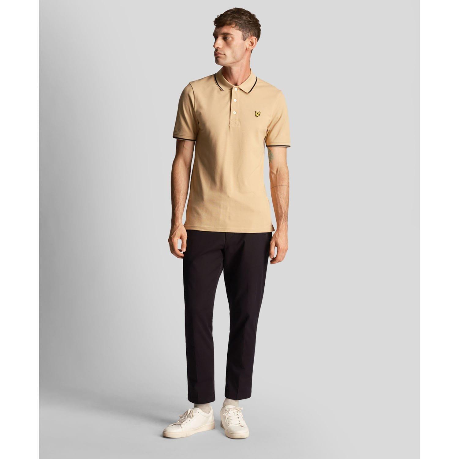 Beige - Lyle and Scott - Tipped Polo Shirt - 2