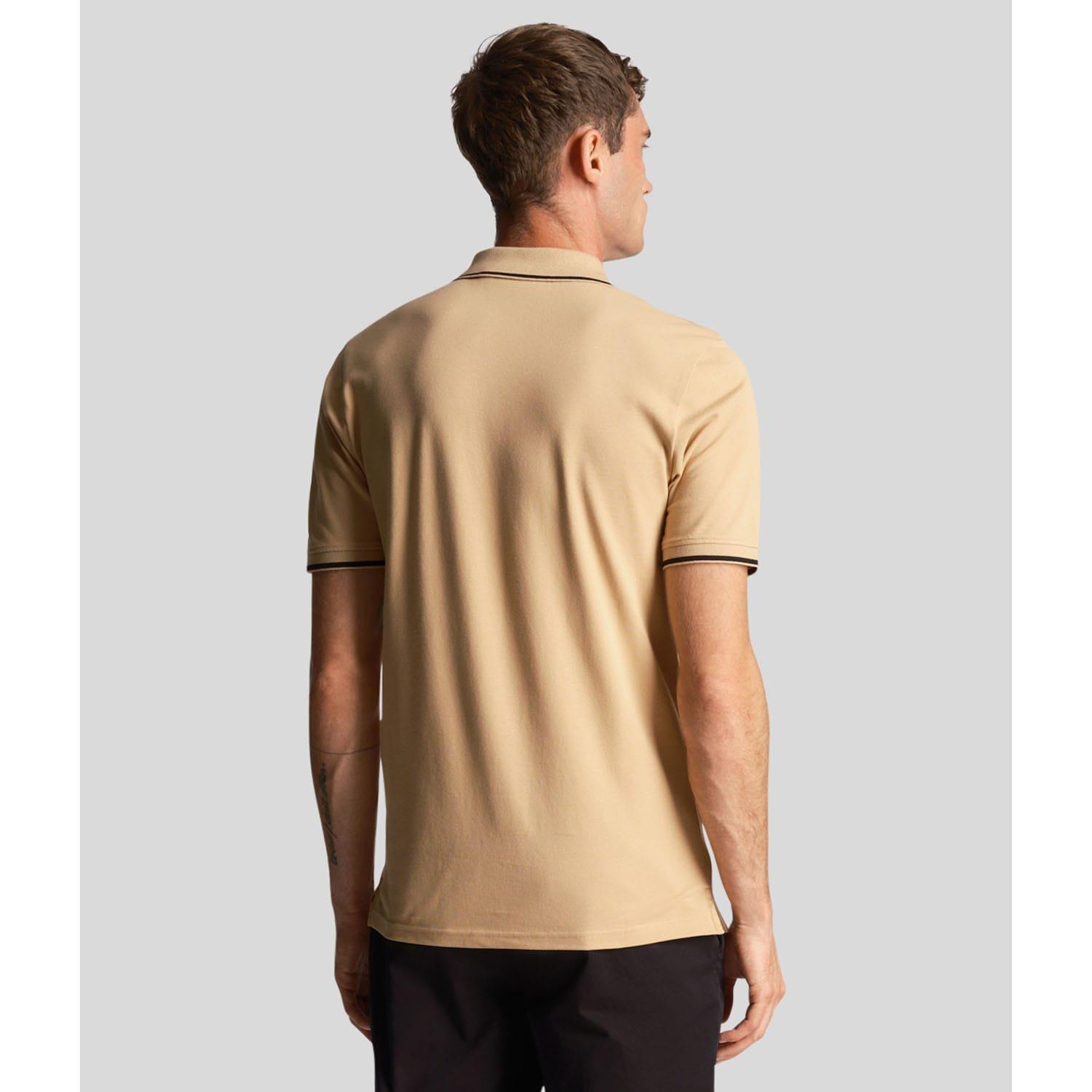 Beige - Lyle and Scott - Tipped Polo Shirt - 3