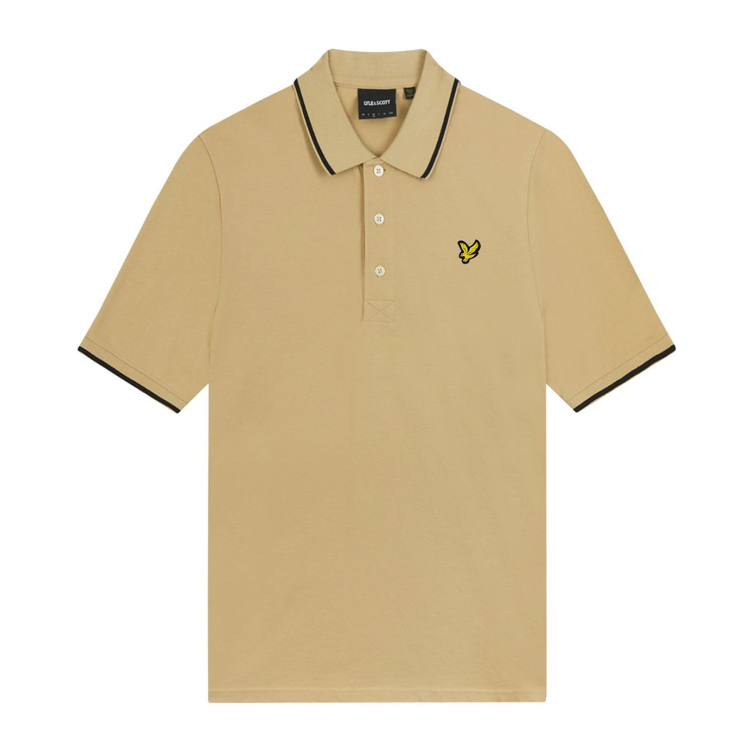 Beige - Lyle and Scott - Tipped Polo Shirt - 5