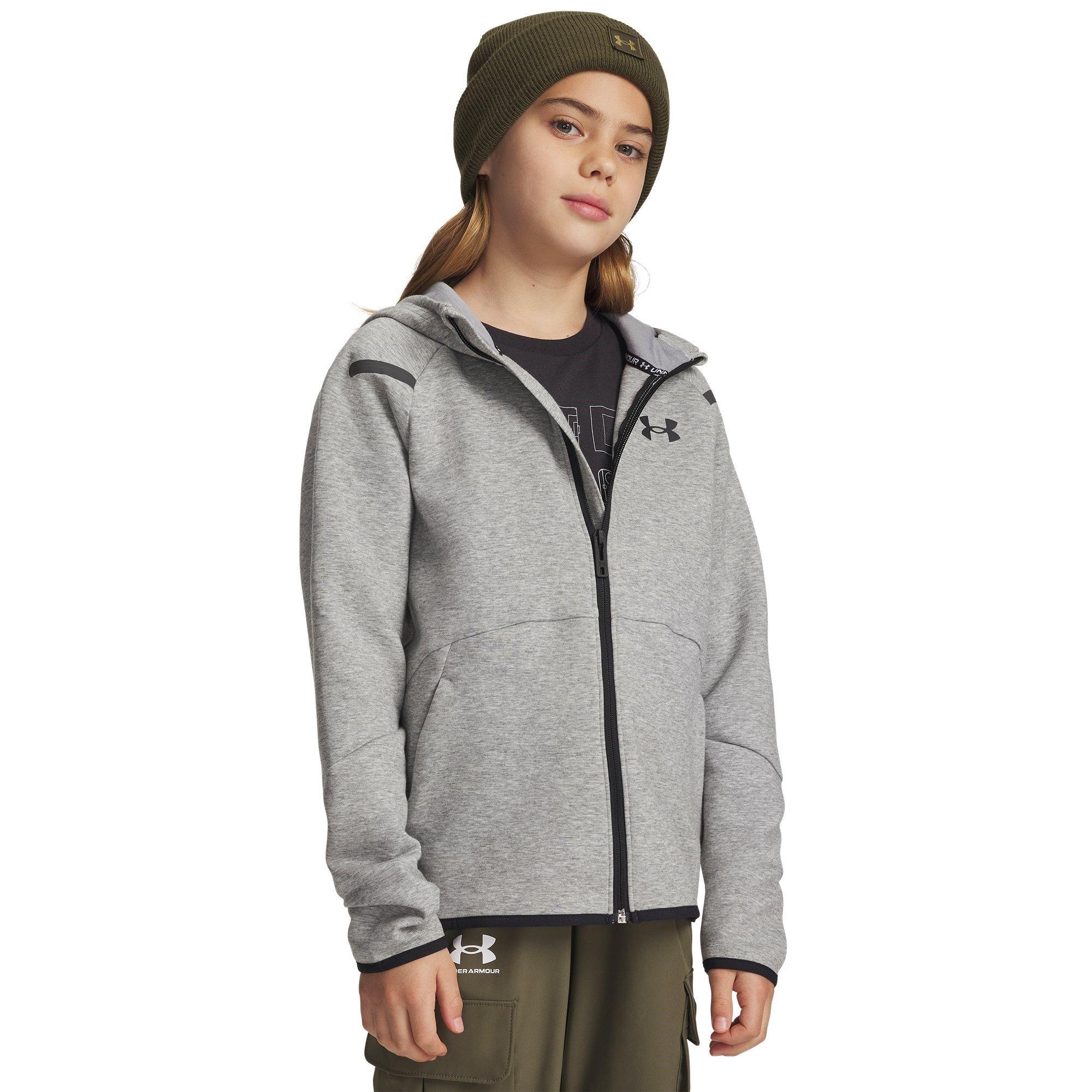 Gris - Under Armour - Unstoppable Tech Fleece Full-Zip Hoodie - 3