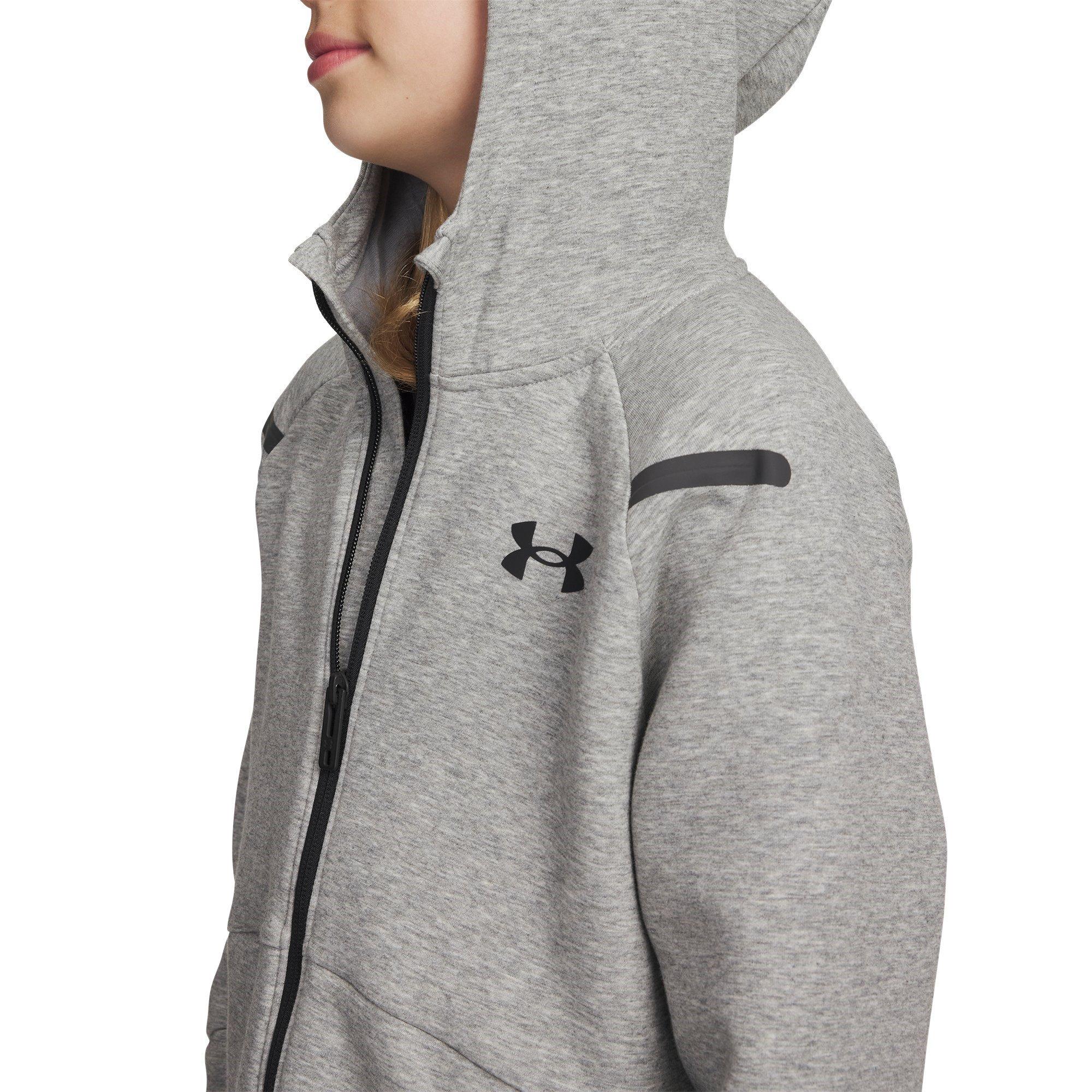 Gris - Under Armour - Unstoppable Tech Fleece Full-Zip Hoodie - 5
