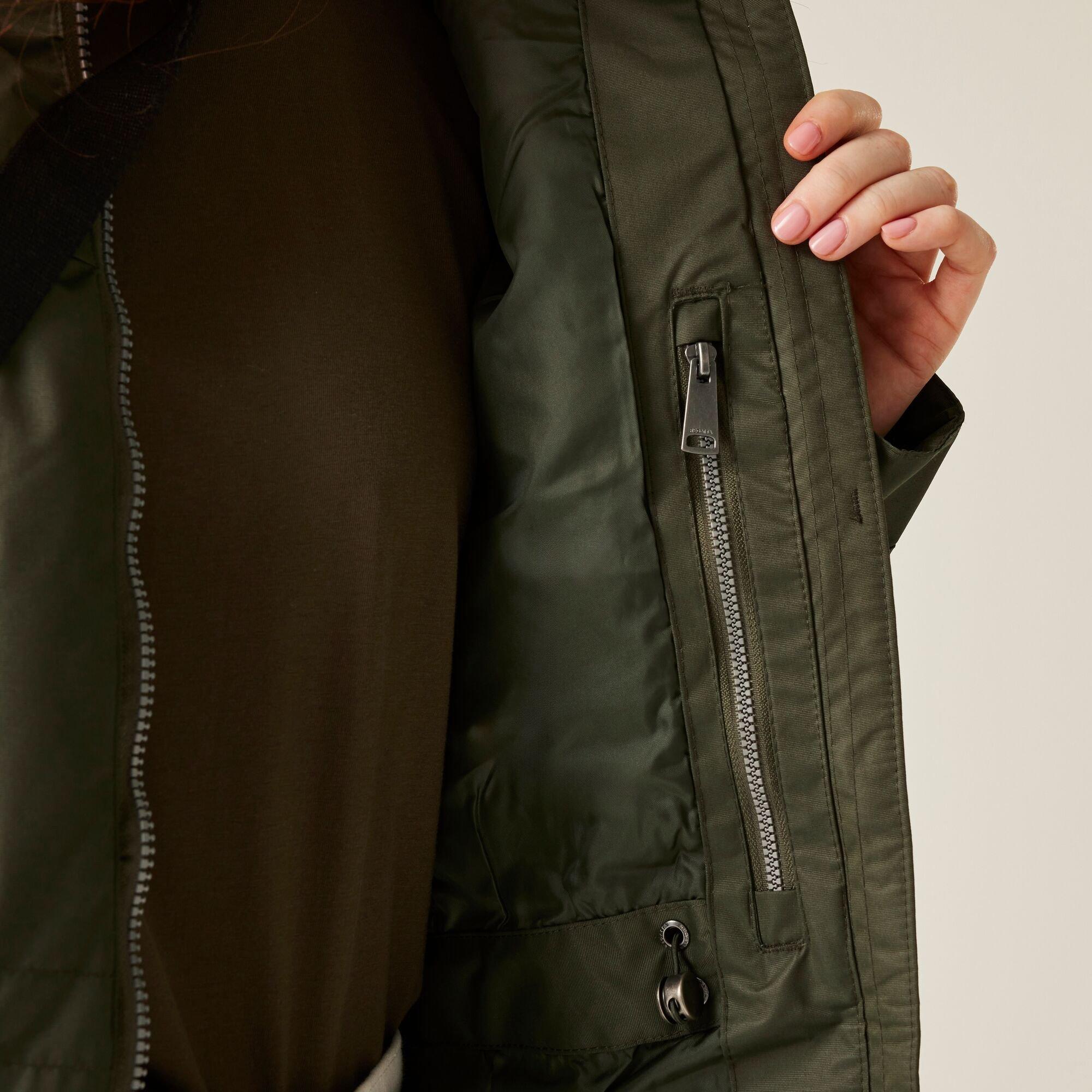 Dkkhaki(Blk) - Regatta - Romine II Waterproof Jacket - 4