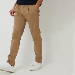 Threadbare Relaxed Fit Cotton Chino Trousers With Stretch