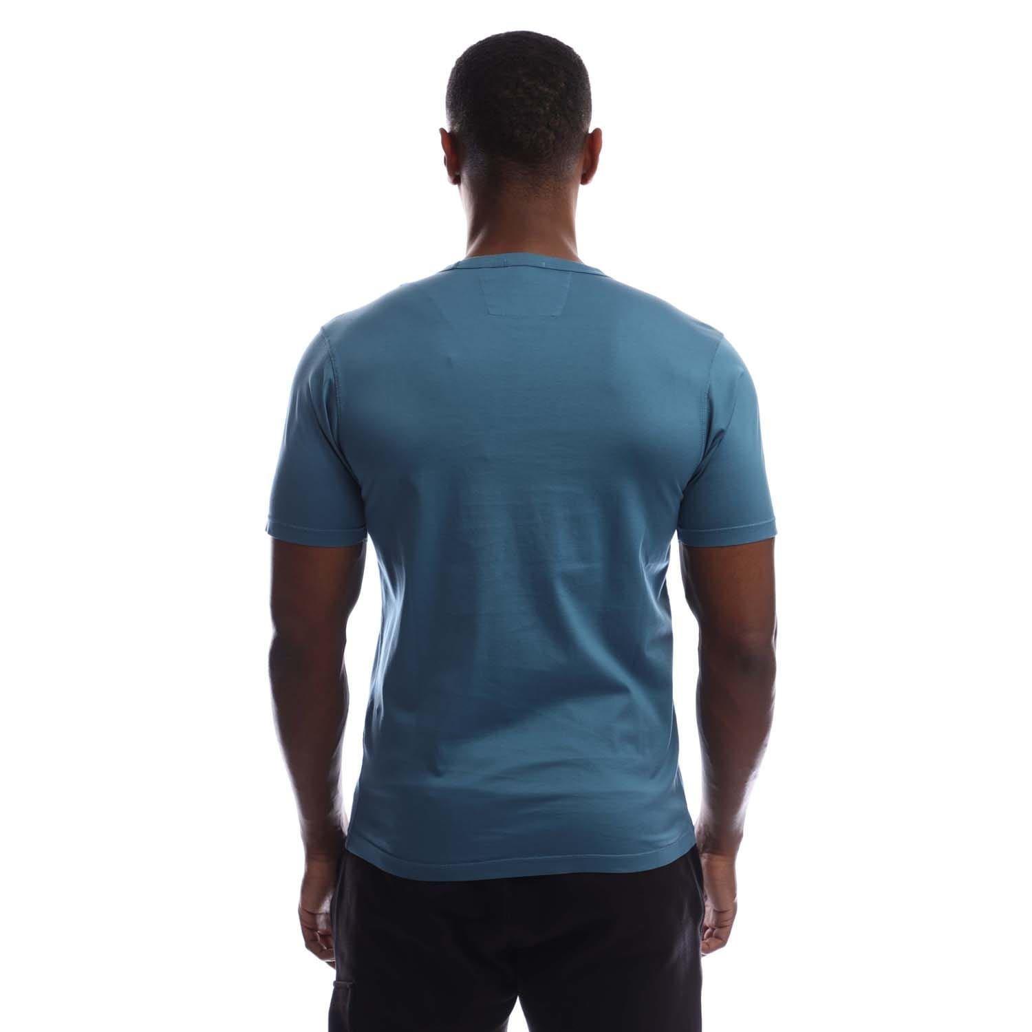 Blue - CP Company - 70/2 Mercerized Jersey Logo Patch T-Shirt - 2