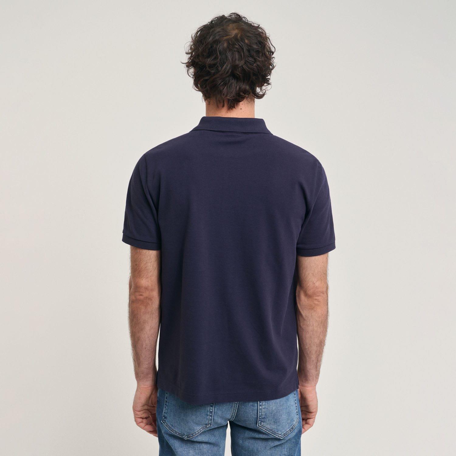 Blue - Gant - Embroidered Archive Shield Polo Shirt - 2