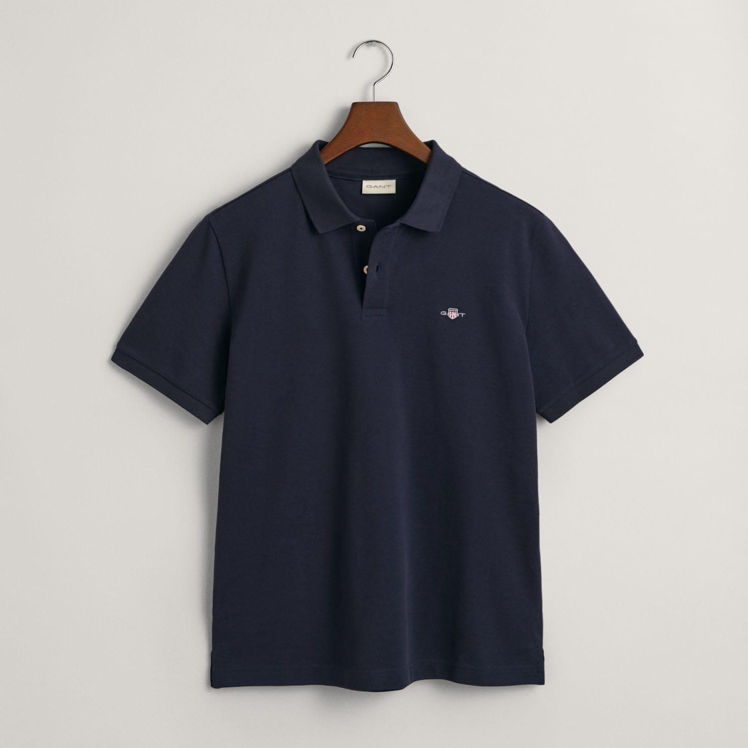 Blue - Gant - Embroidered Archive Shield Polo Shirt - 3