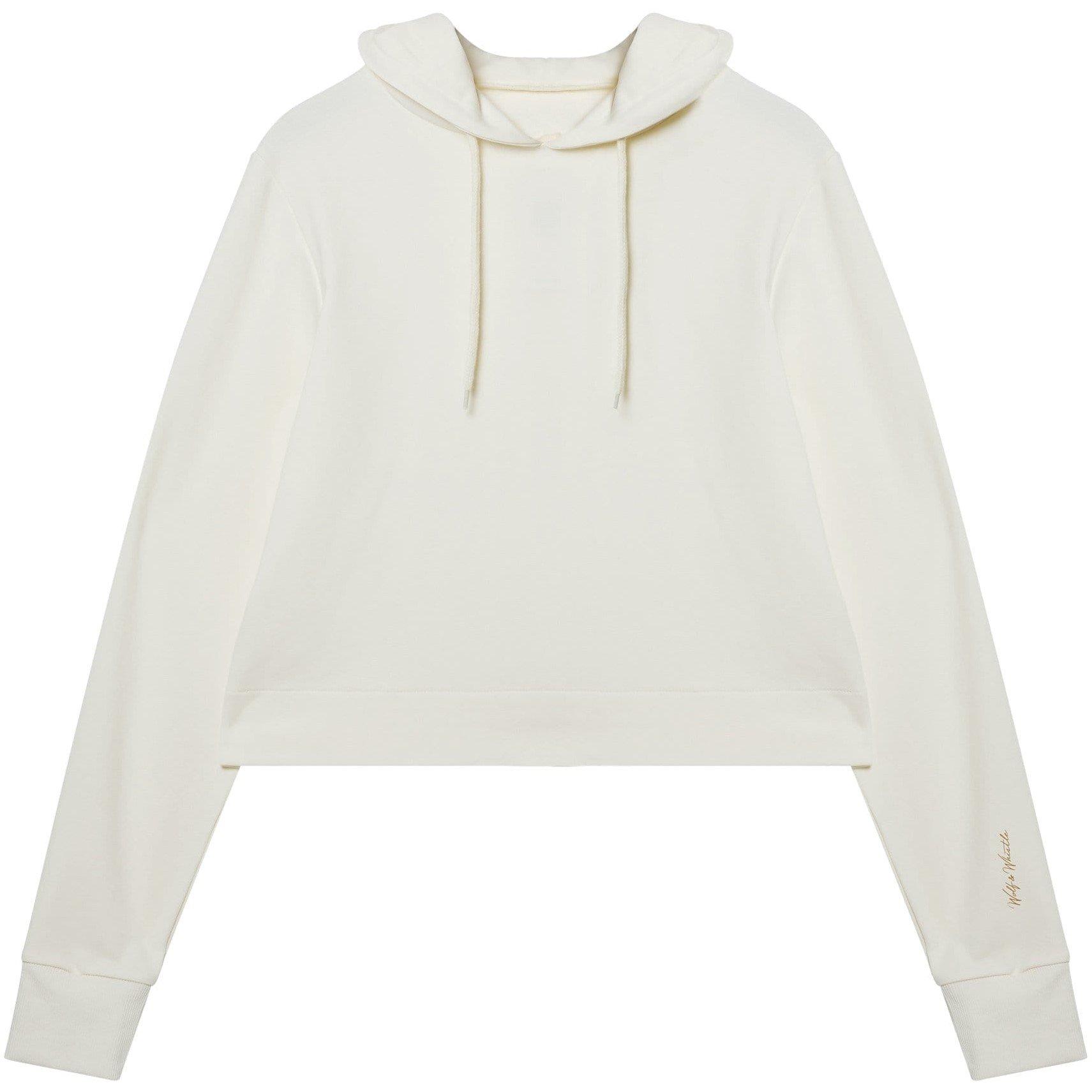White - Wolf and Whistle - Winter White Hooded Top - 4