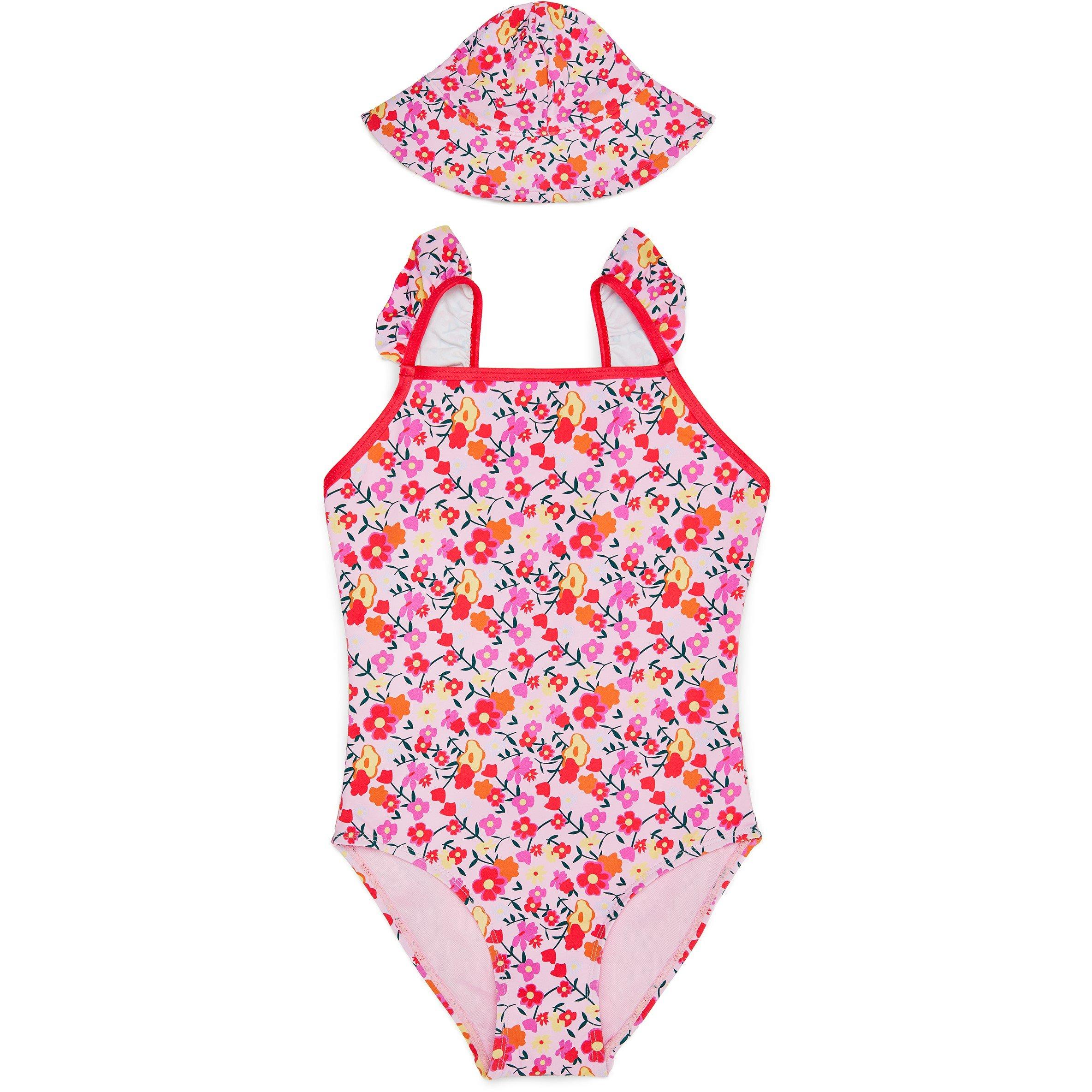 Rosa - Threadbare - Kids' Hat and Swimsuit Bikini Set - 1