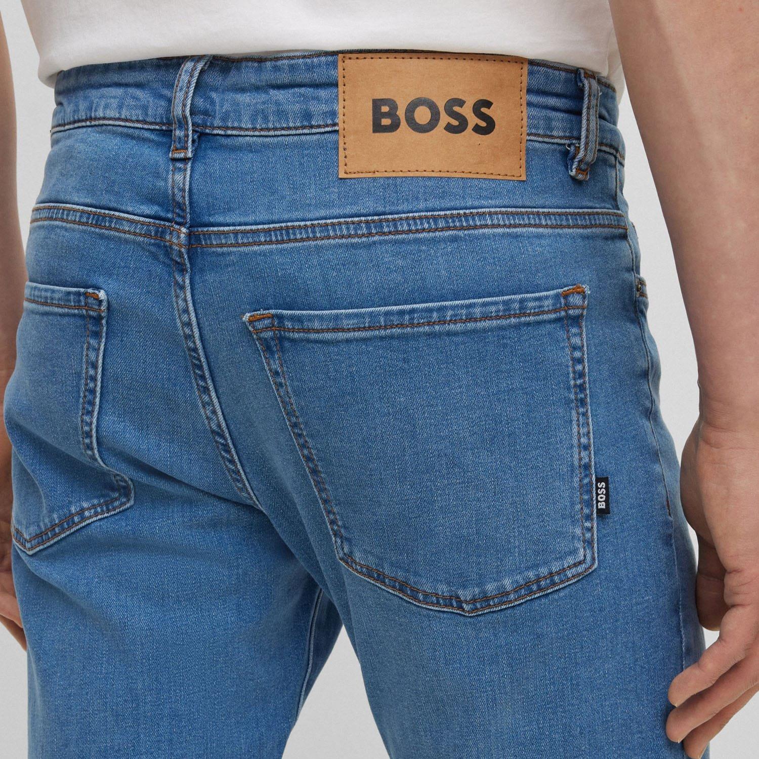 Turquoise - Boss - Delaware3-1 Slim-Fit Jeans - 3