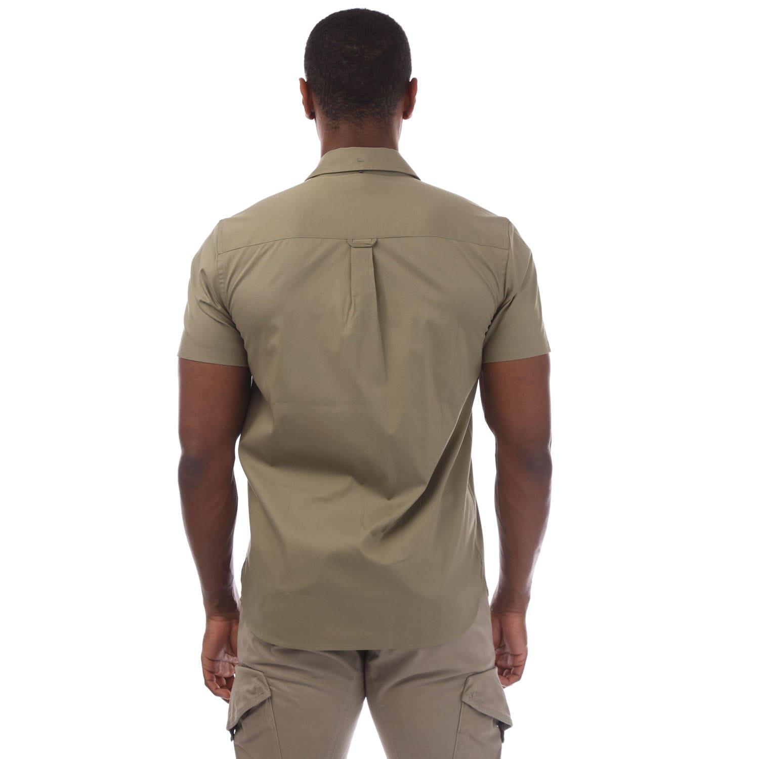 Olive - Lyle and Scott - Short Sleeve Poplin Shirt - 3