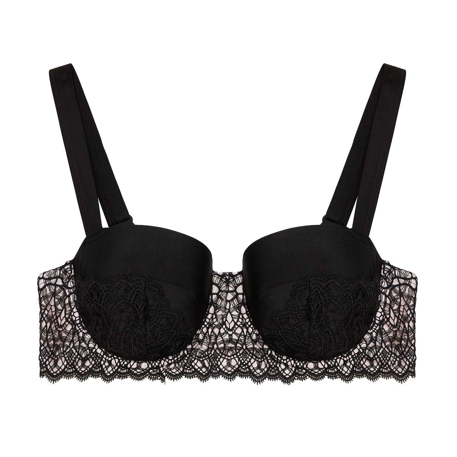 Black - Playful Promises - Bettie Page Eco Vivien Balcony Bikini Top - 4