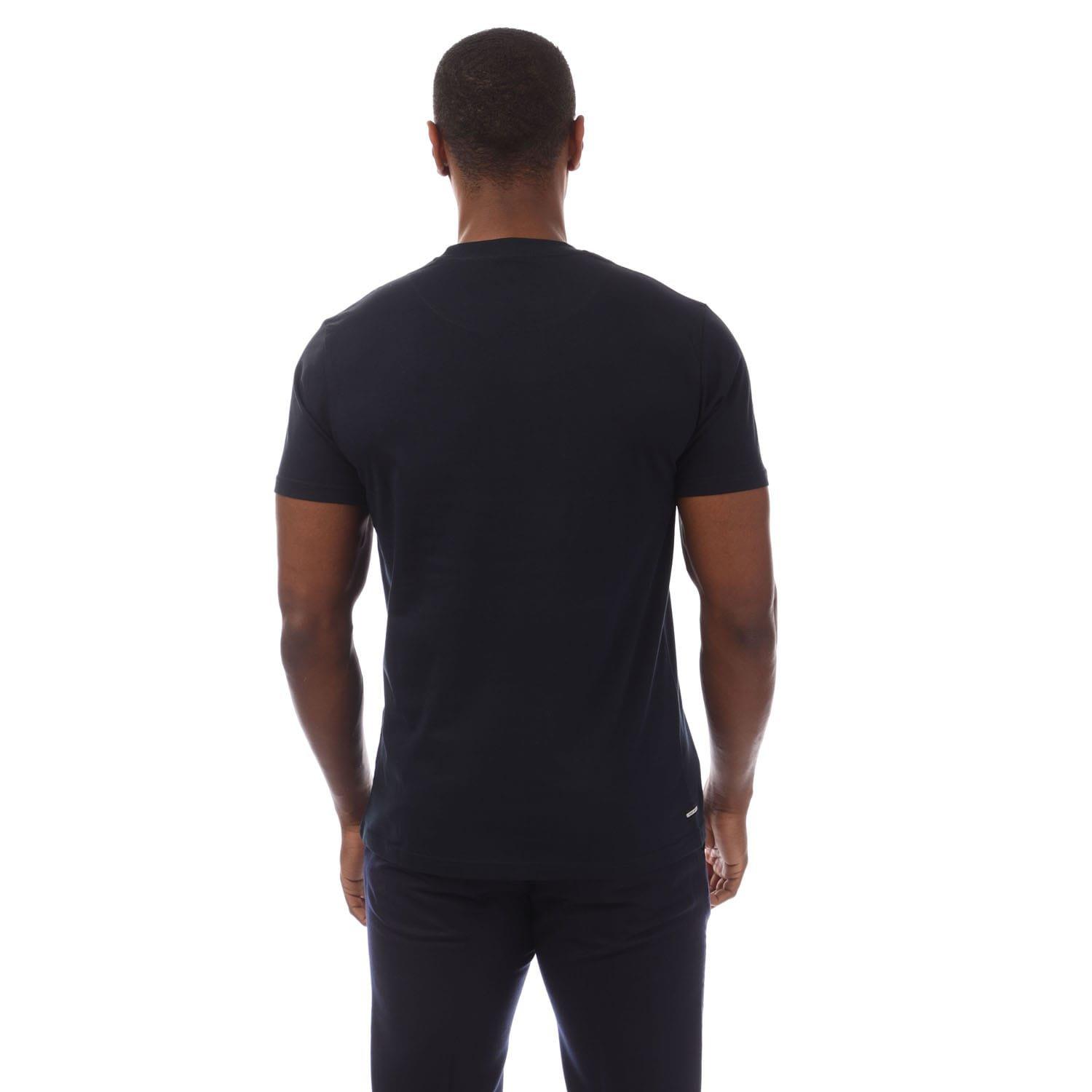 Navy - Weekend Offender - Crossword Colour Block T-Shirt - 2