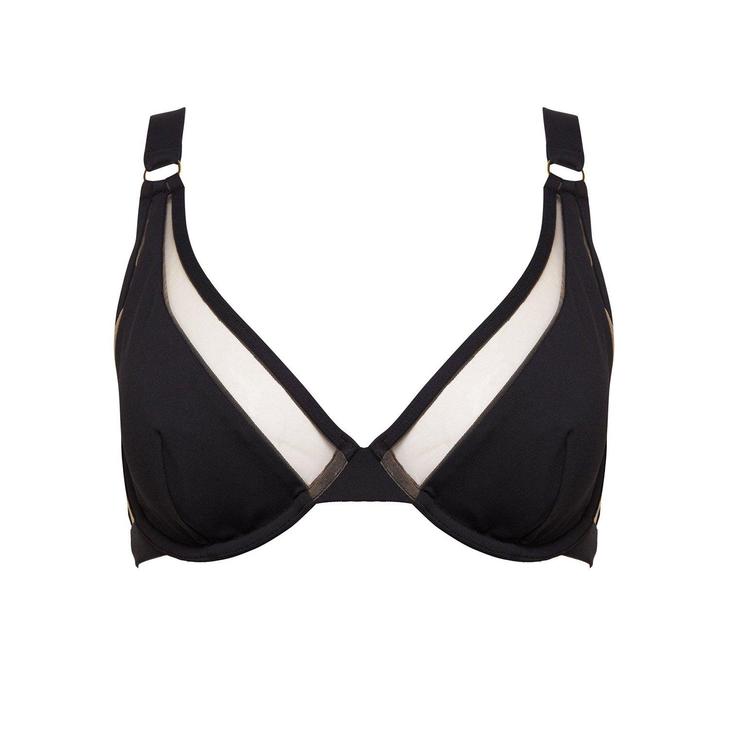 Black - Wolf and Whistle - Ww Fb Mix/Match Black Wired Triangle Bikini Top - 4