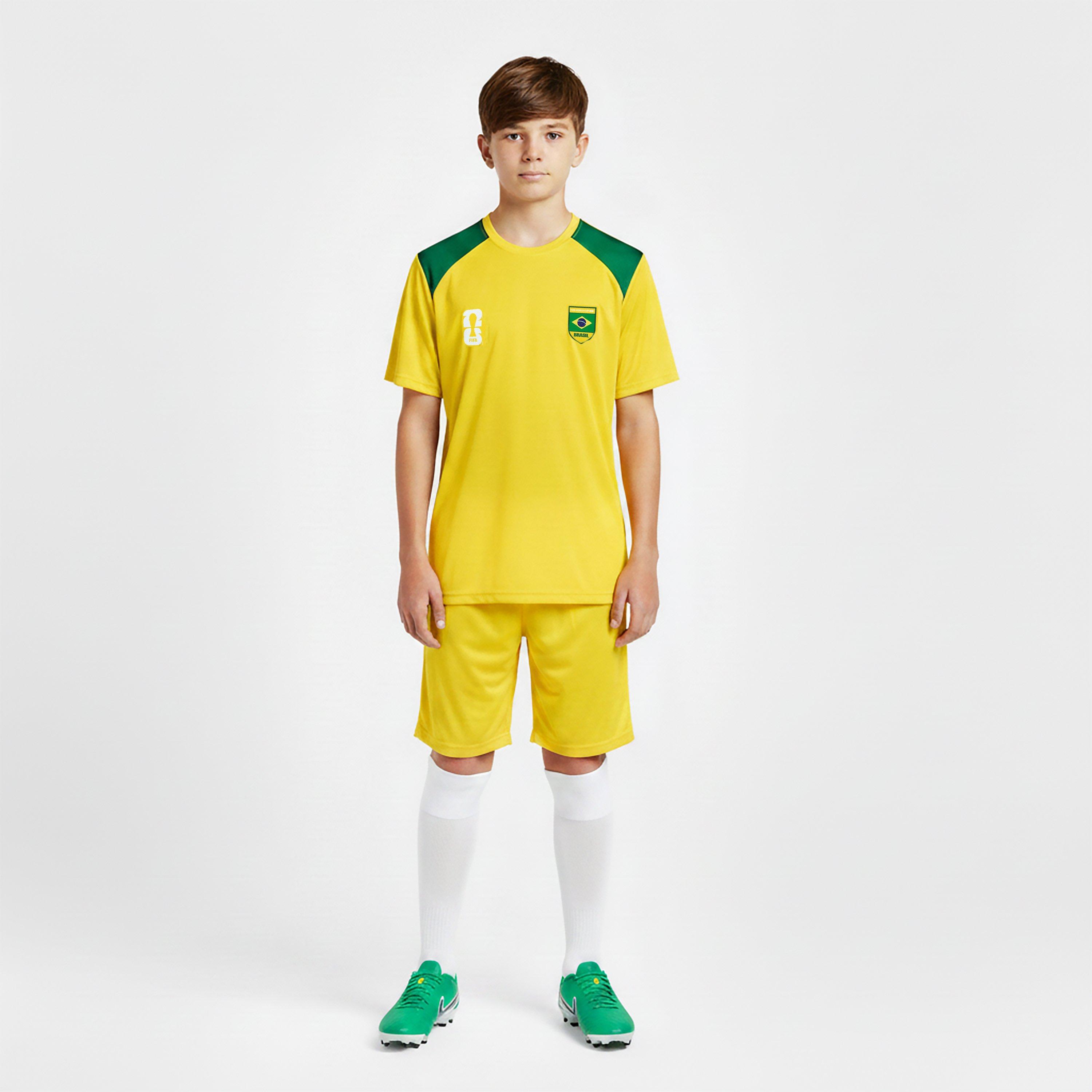 Yellow - FIFA - Kids Brazil FIFA World Cup 2026 Short Sleeve T-Shirt - 3