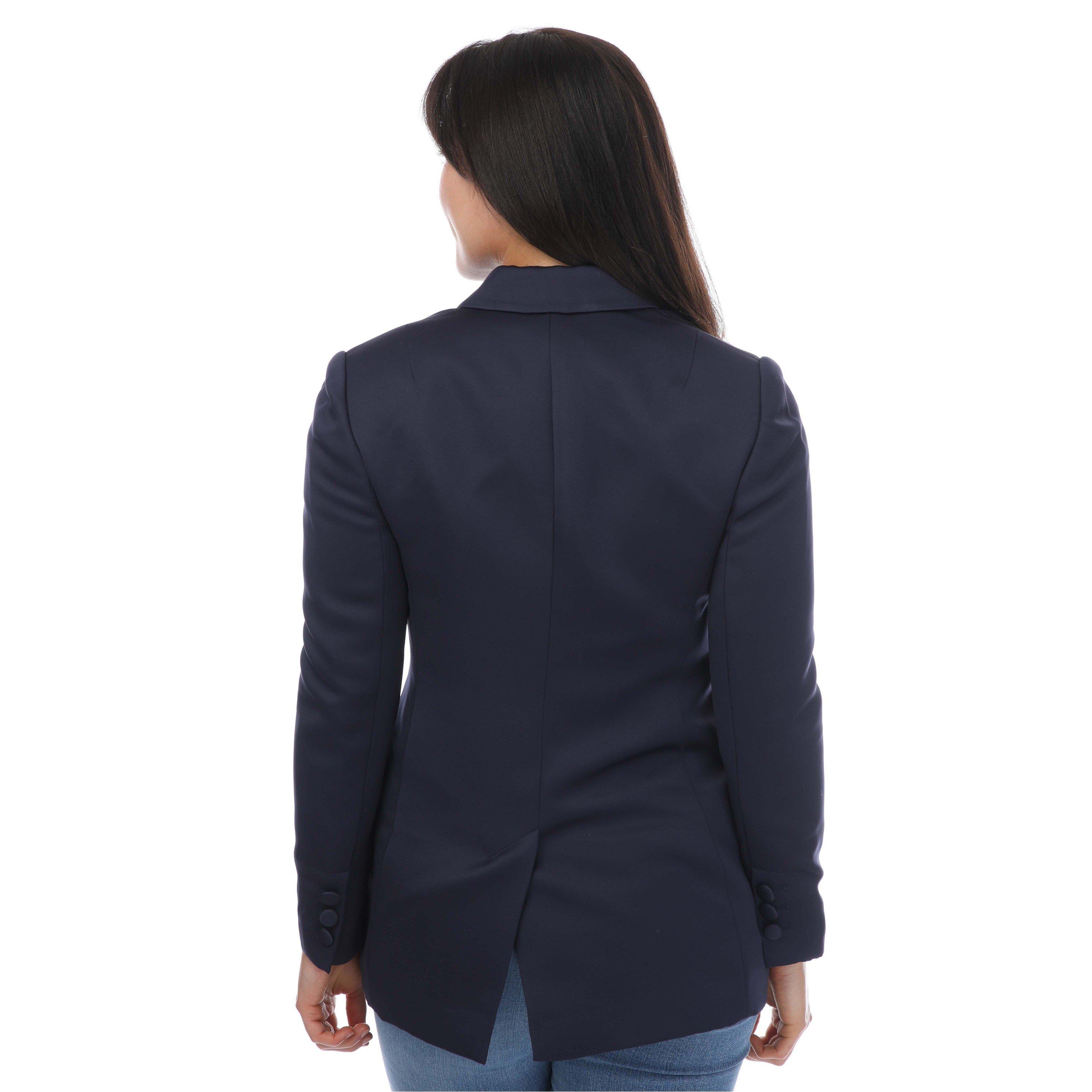 Blue - Ted Baker - Seraph Double Breasted Satin Boyfriend Blazer - 2