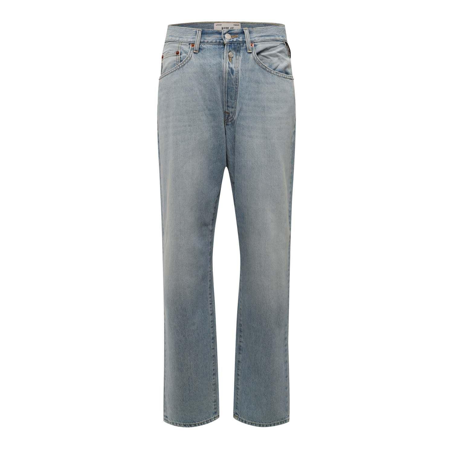 Replay 9zero1 Straight-Fit Jeans - Blue - Size 30S
