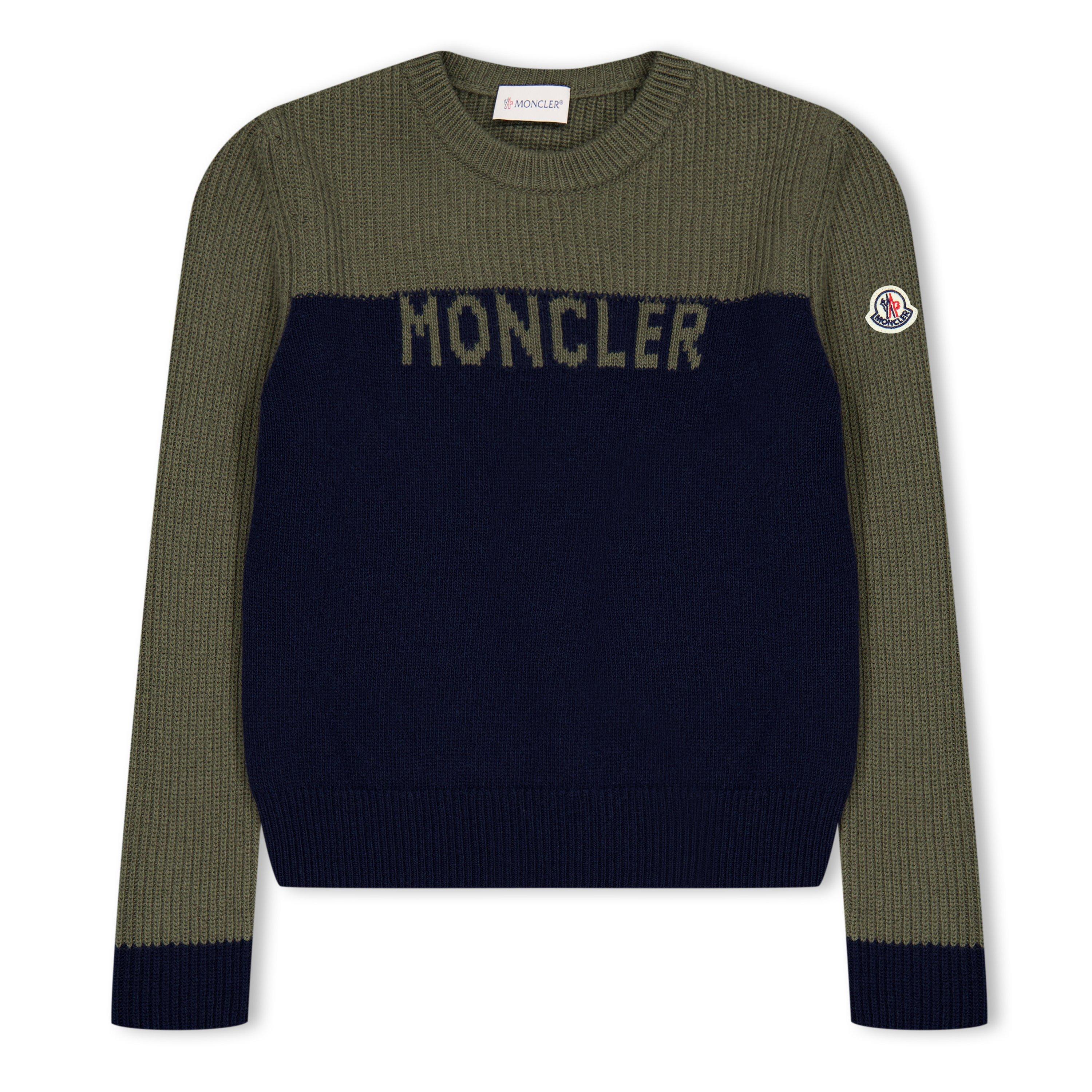 Moncler Knit Jumper Juniors - Grn Nvy P87 - Size 12Y