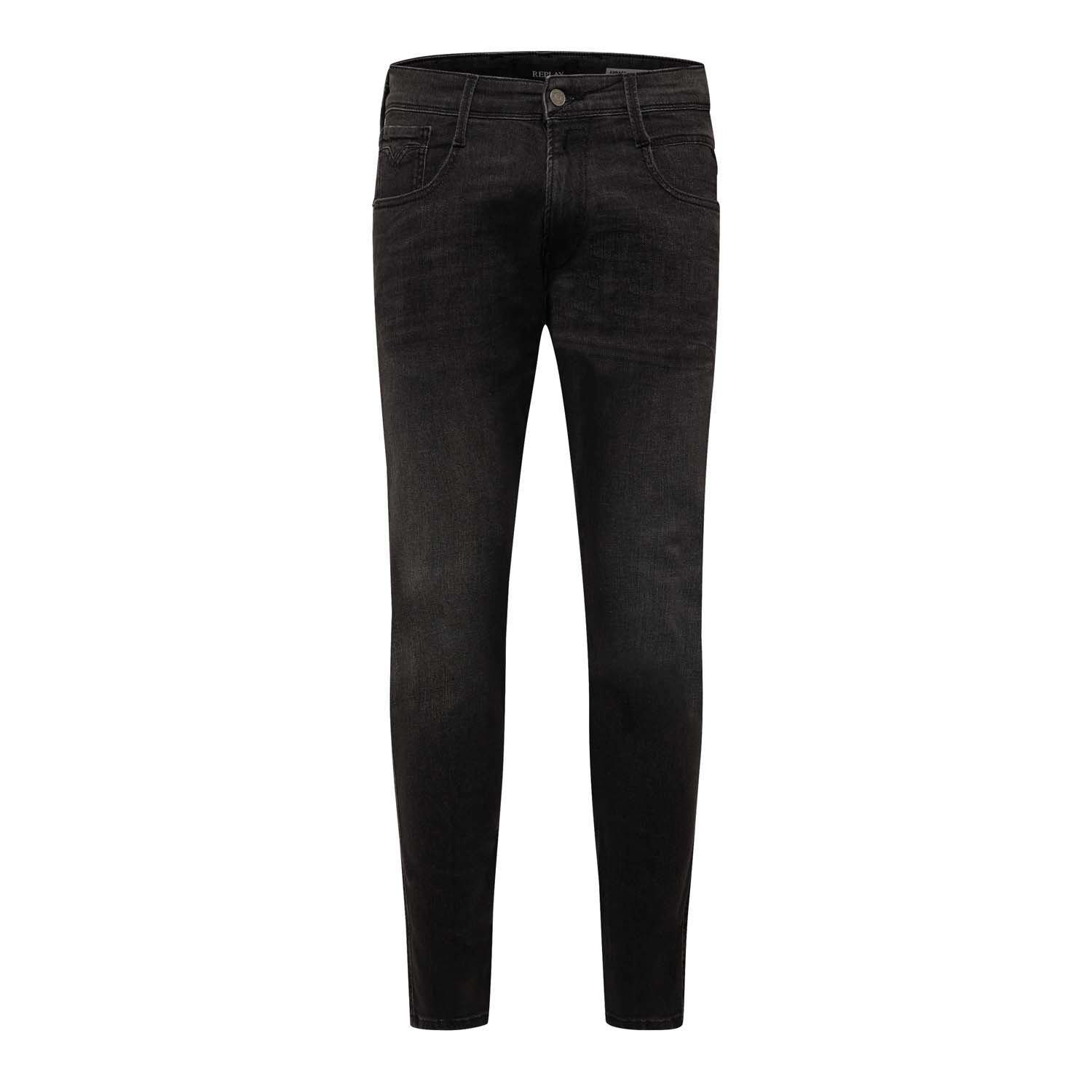 Grey - Replay - Anbass Slim-Fit Jeans - 1