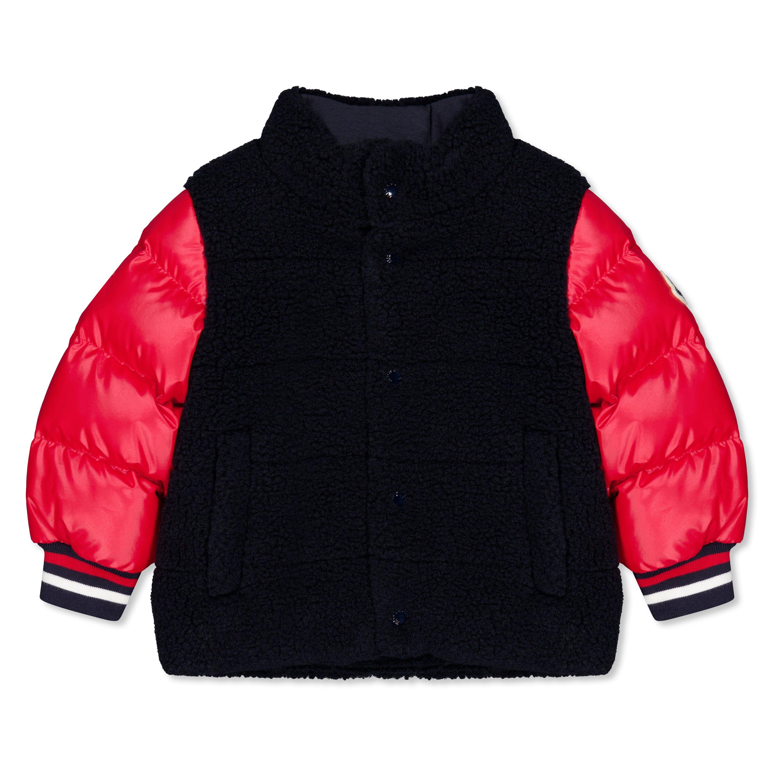 Moncler Kids' Tyler Stand Collar Long Sleeve Down Parka - Navy 742 - Size 2Y