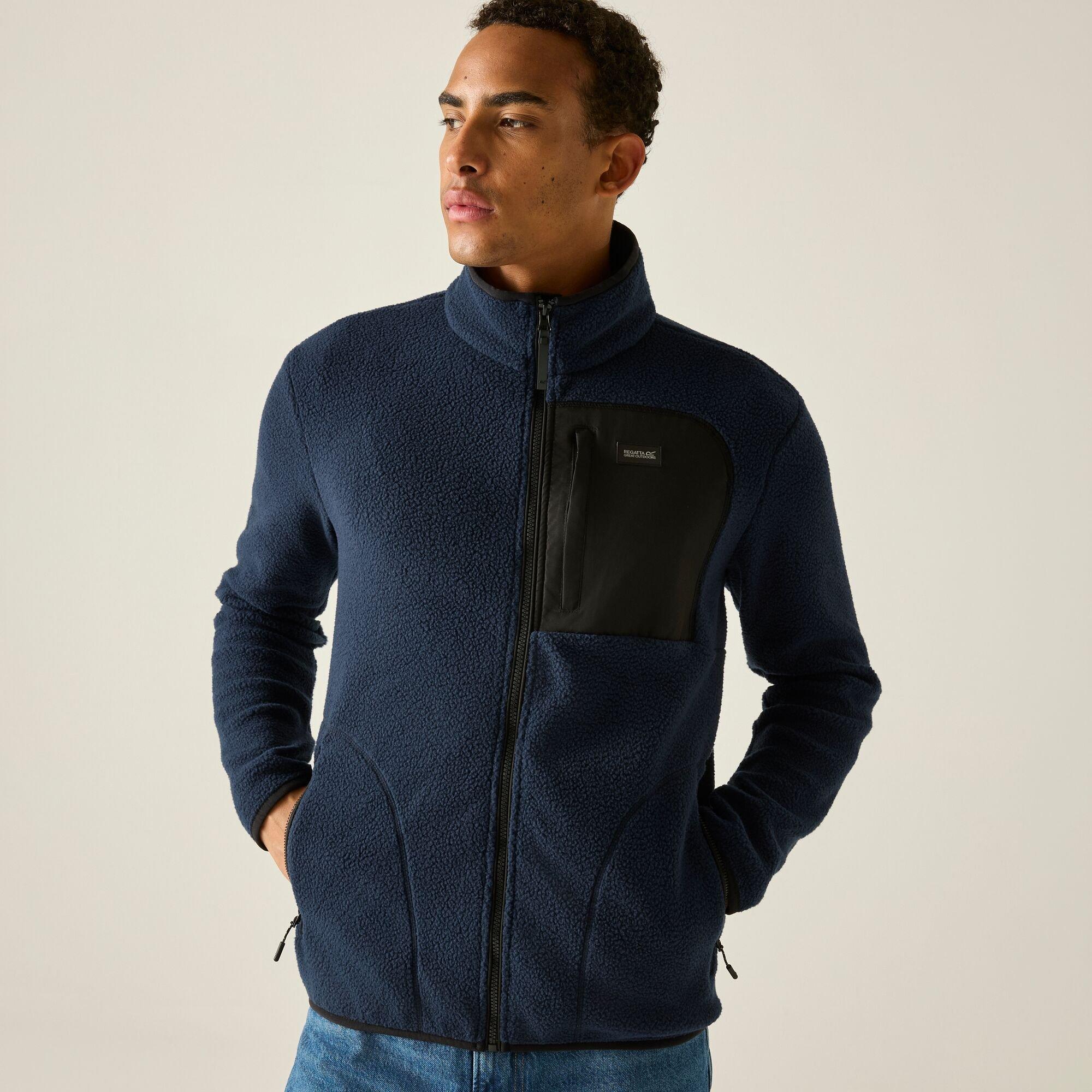 Navy/Black - Regatta - Mens Frankie Borg Fleece - 2