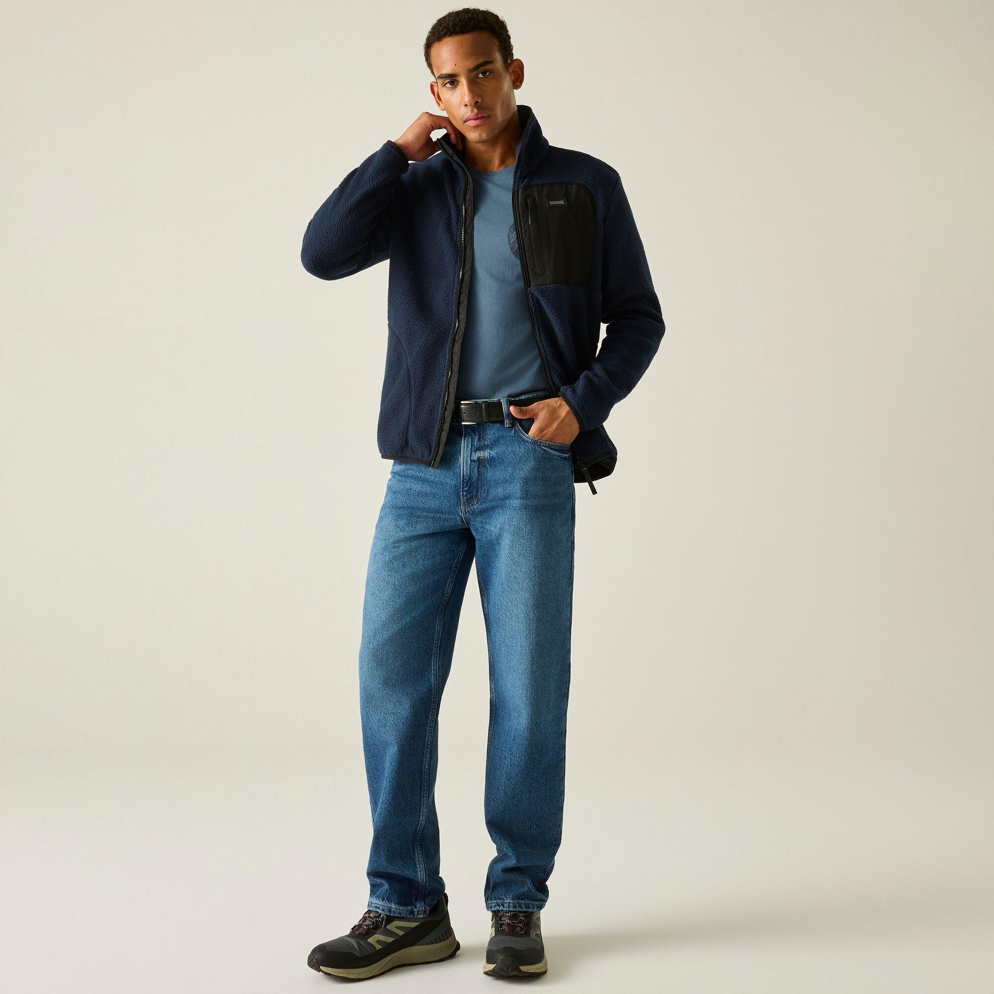 Navy/Black - Regatta - Mens Frankie Borg Fleece - 4