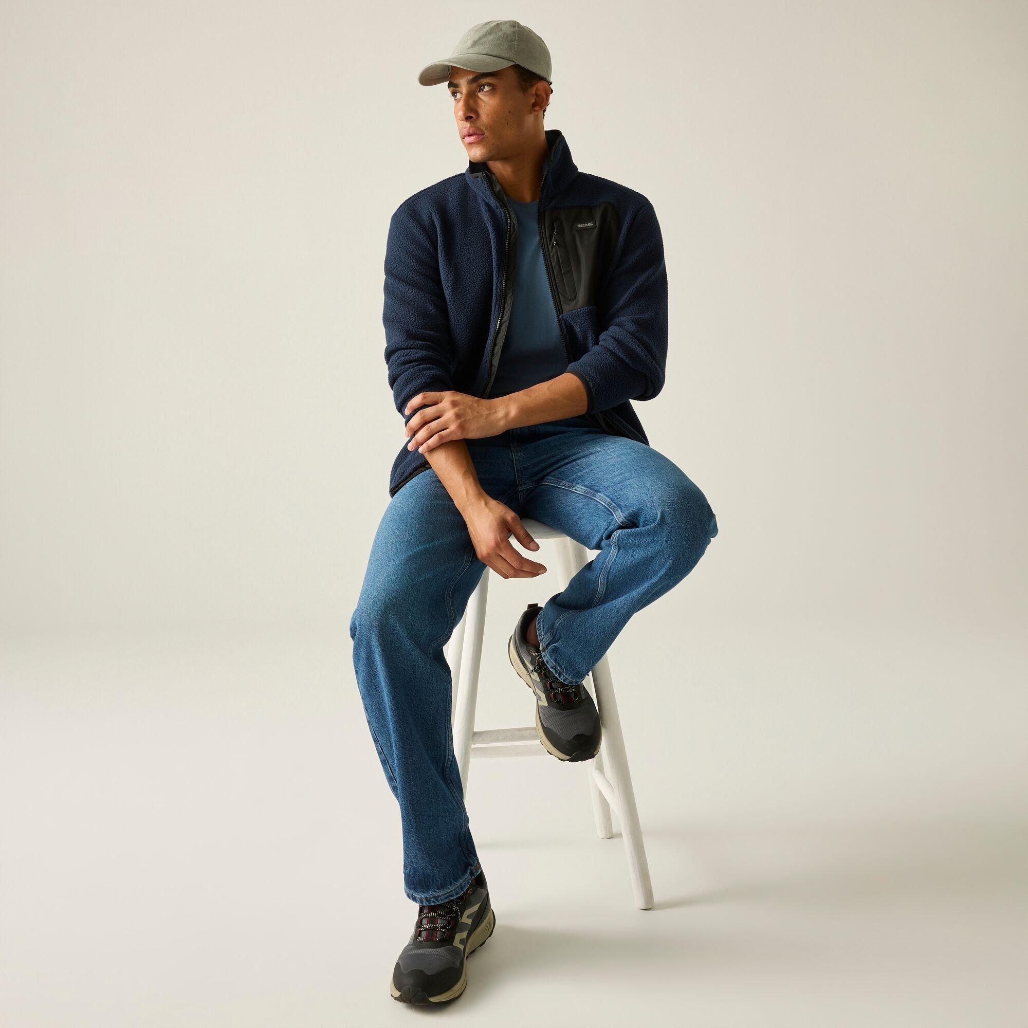 Navy/Black - Regatta - Mens Frankie Borg Fleece - 6