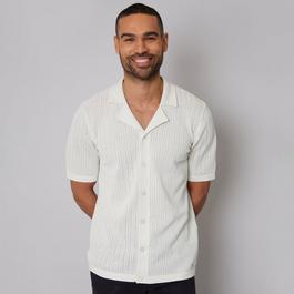 Threadbare Textured Revere Collar Knitted Shirt