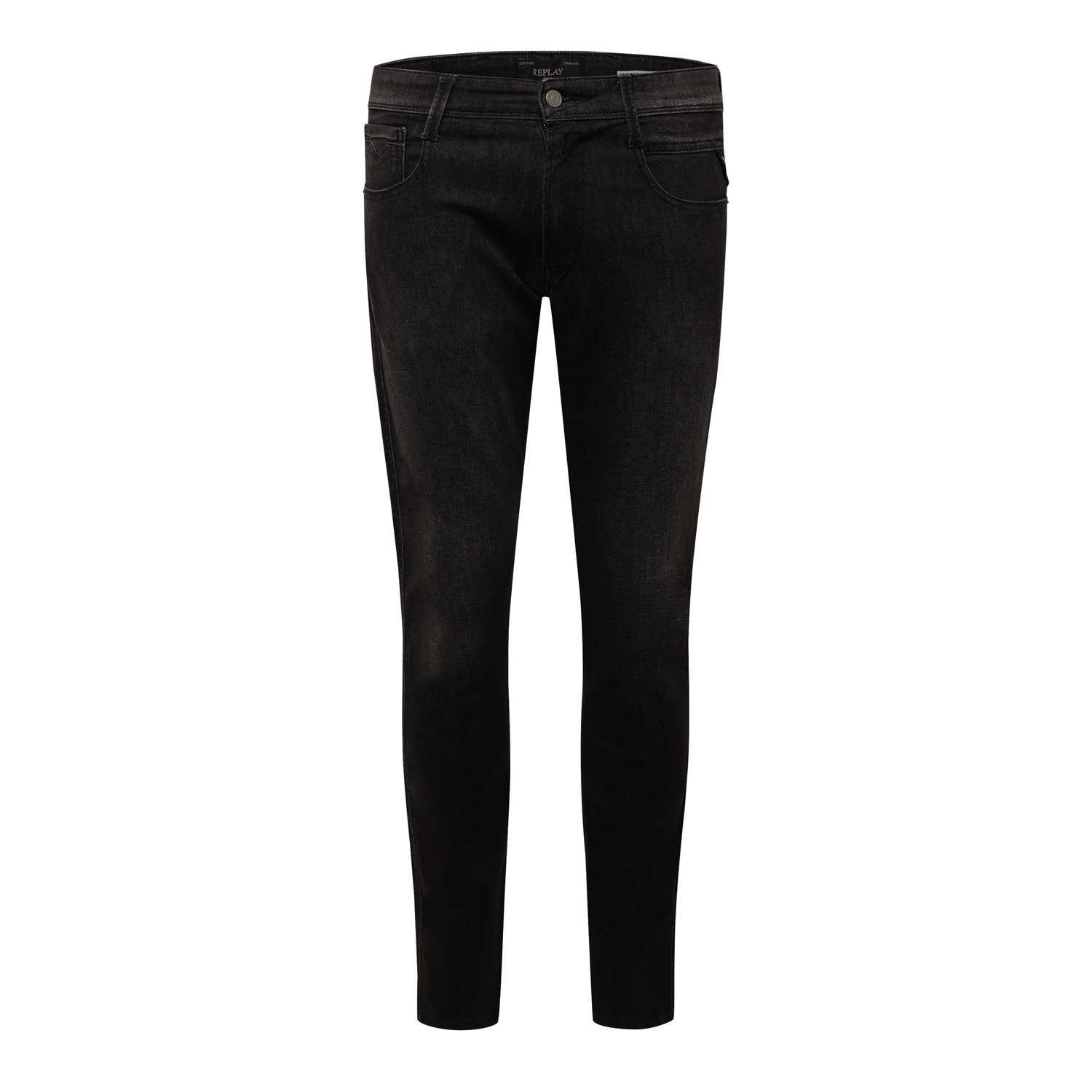 Grey - Replay - Anbass Slim-Fit Jeans - 1