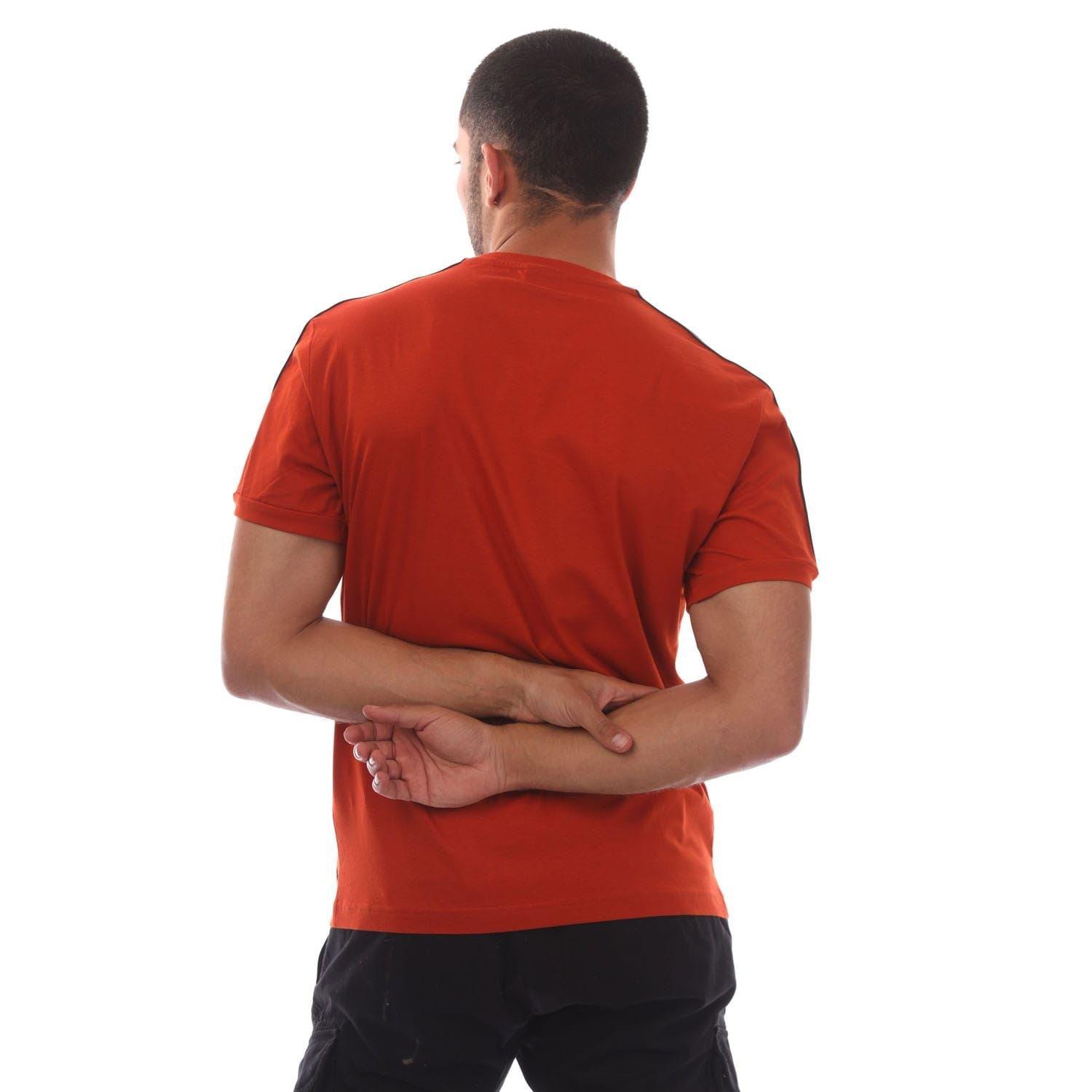 Orange - EA7 - Logo Series Cotton-Jersey T-Shirt - 3