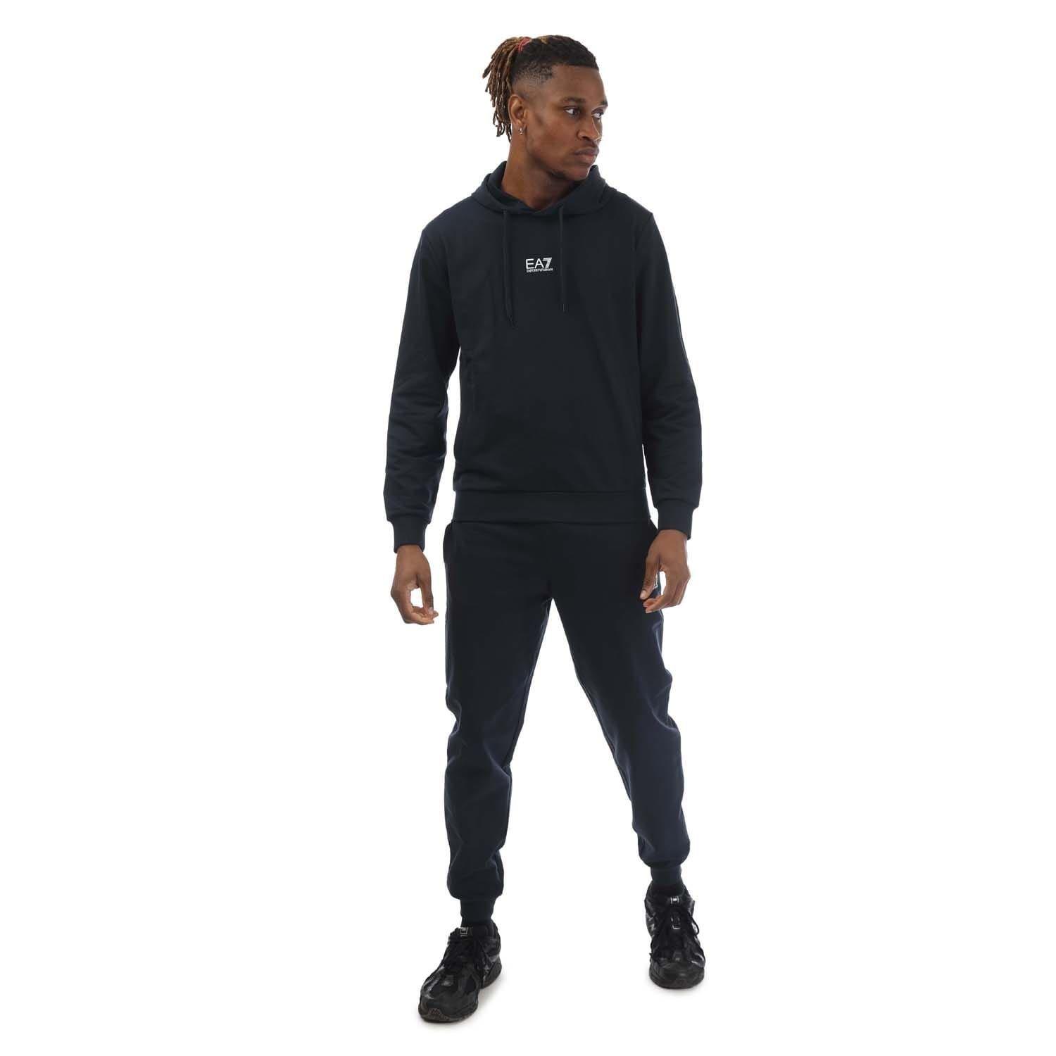 EA7 Core Identity Cotton Tracksuit - Navy - L