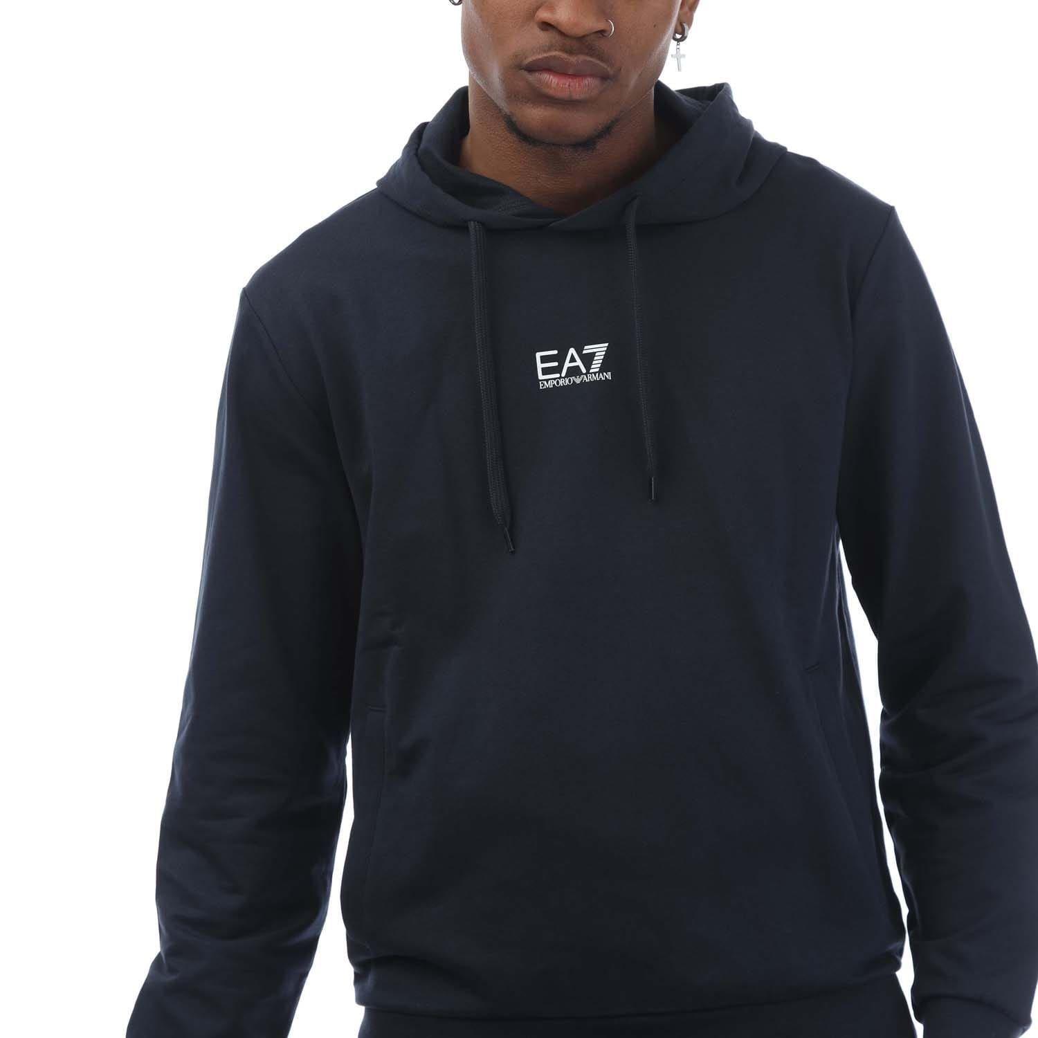Navy - EA7 - Core Identity Cotton Tracksuit - 2