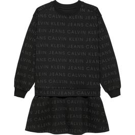 Calvin Klein Jeans CKJ AOP Logo Dress Jn44