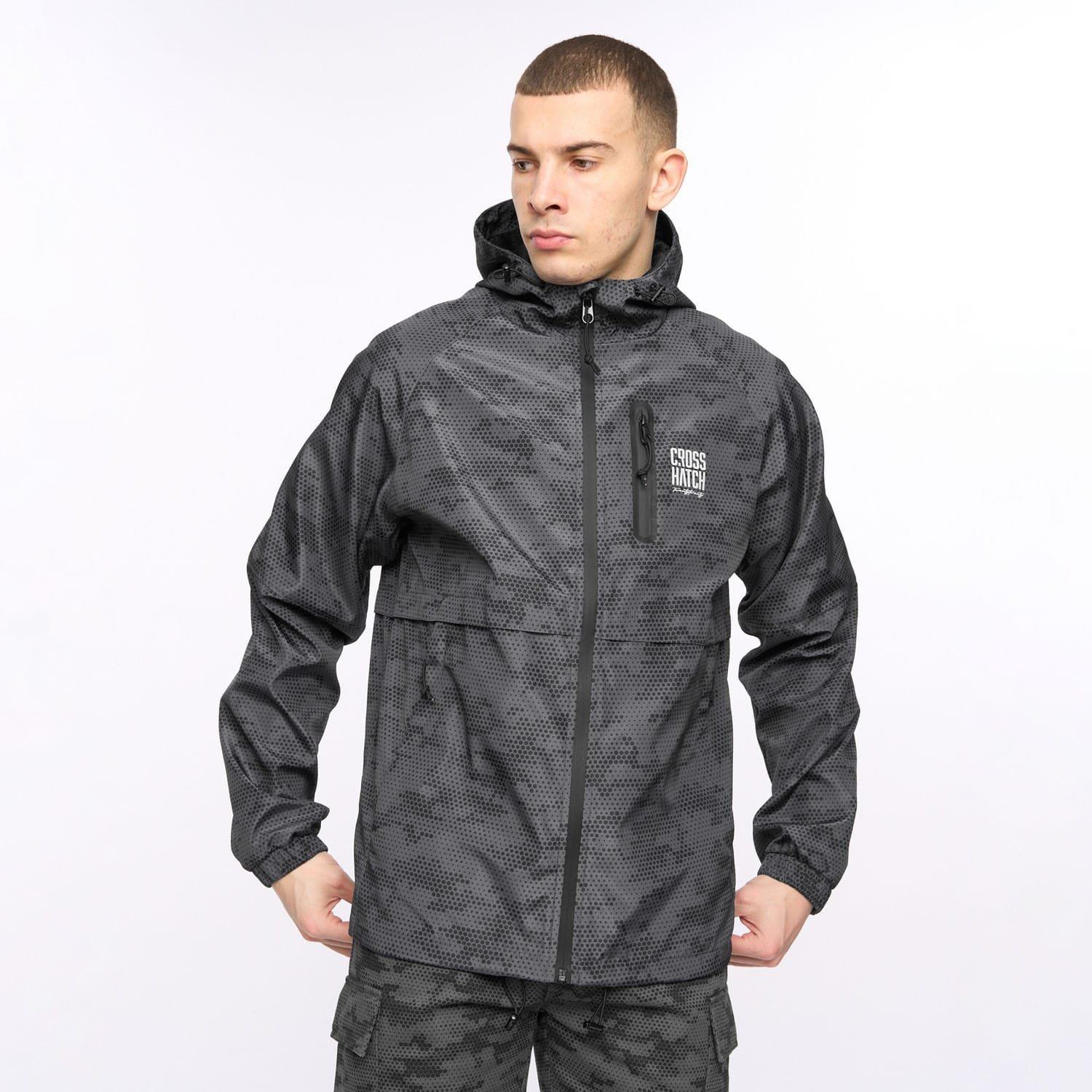 Black - Crosshatch - Janscore Allover Print Jacket - 1