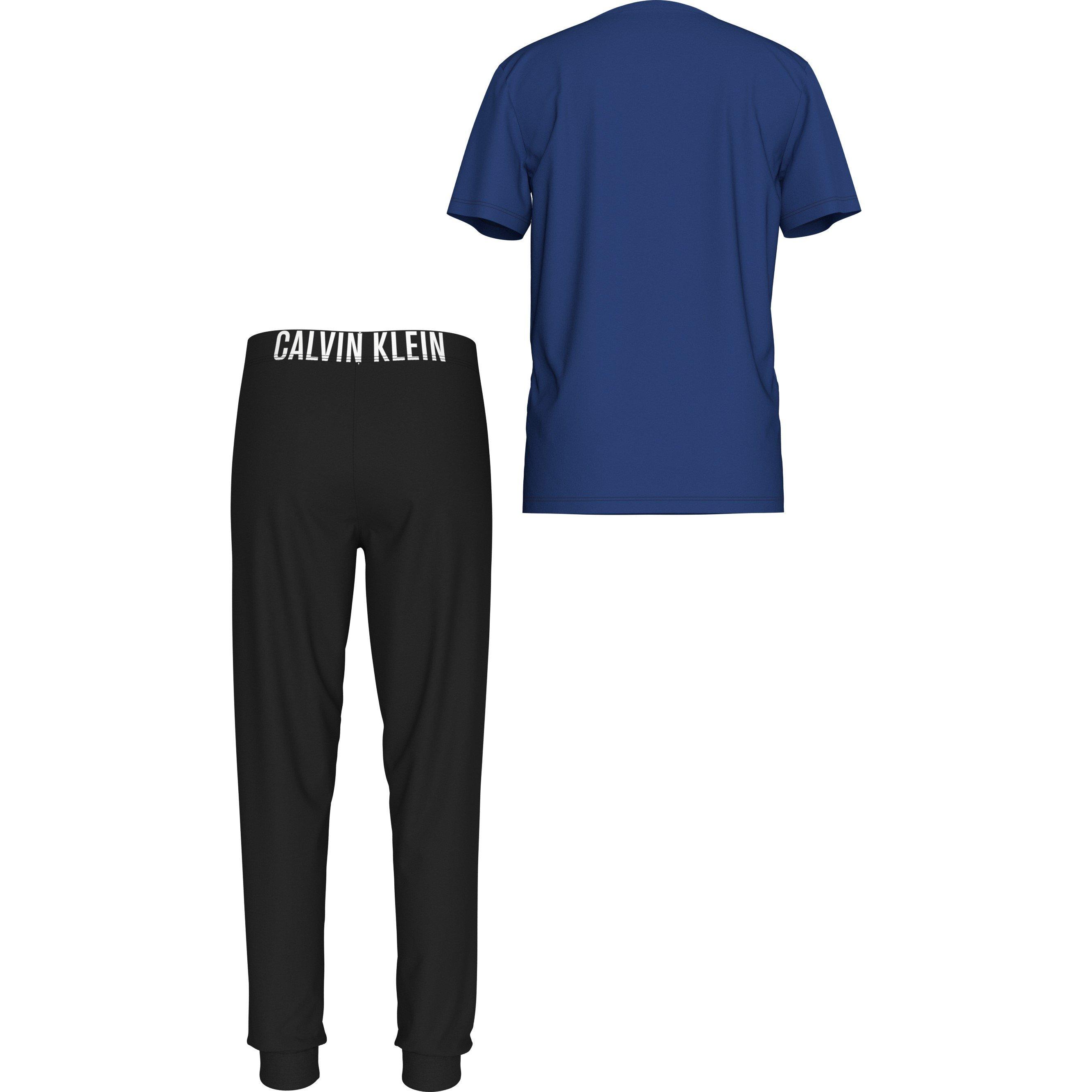 Azul/Preto 0SQ - Calvin Klein - Kids' Short-Sleeve Knitted Pyjama Sets - 2