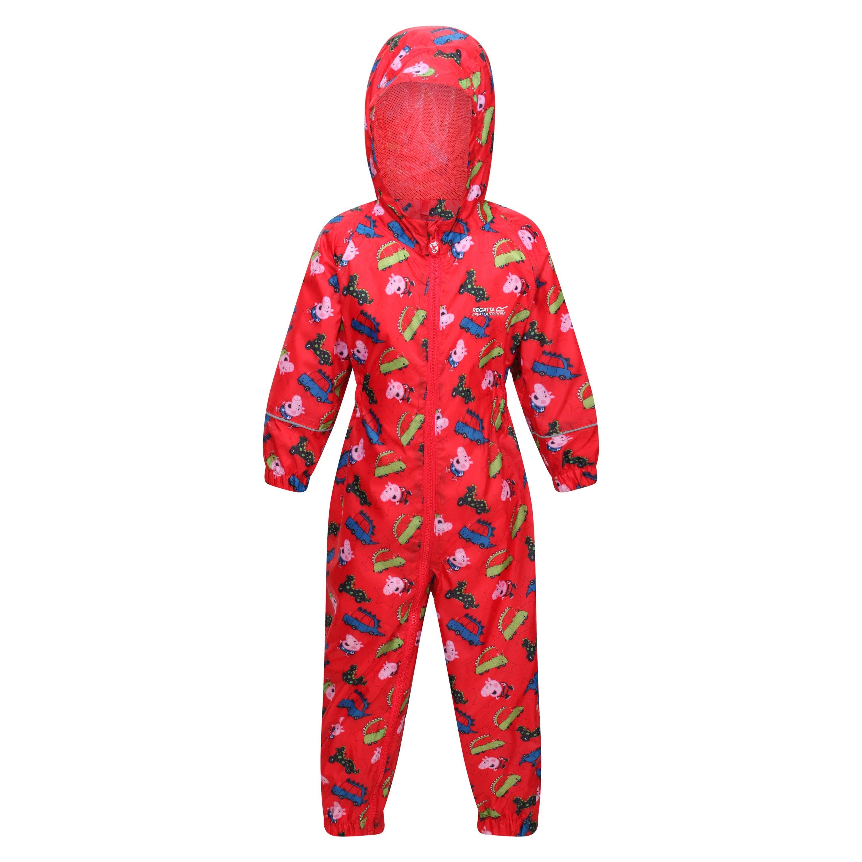 Regatta  Infant Kids Peppa Pobble Long Sleeve Waterproof Jacket - Violet/Amahz - 5-6 Yrs