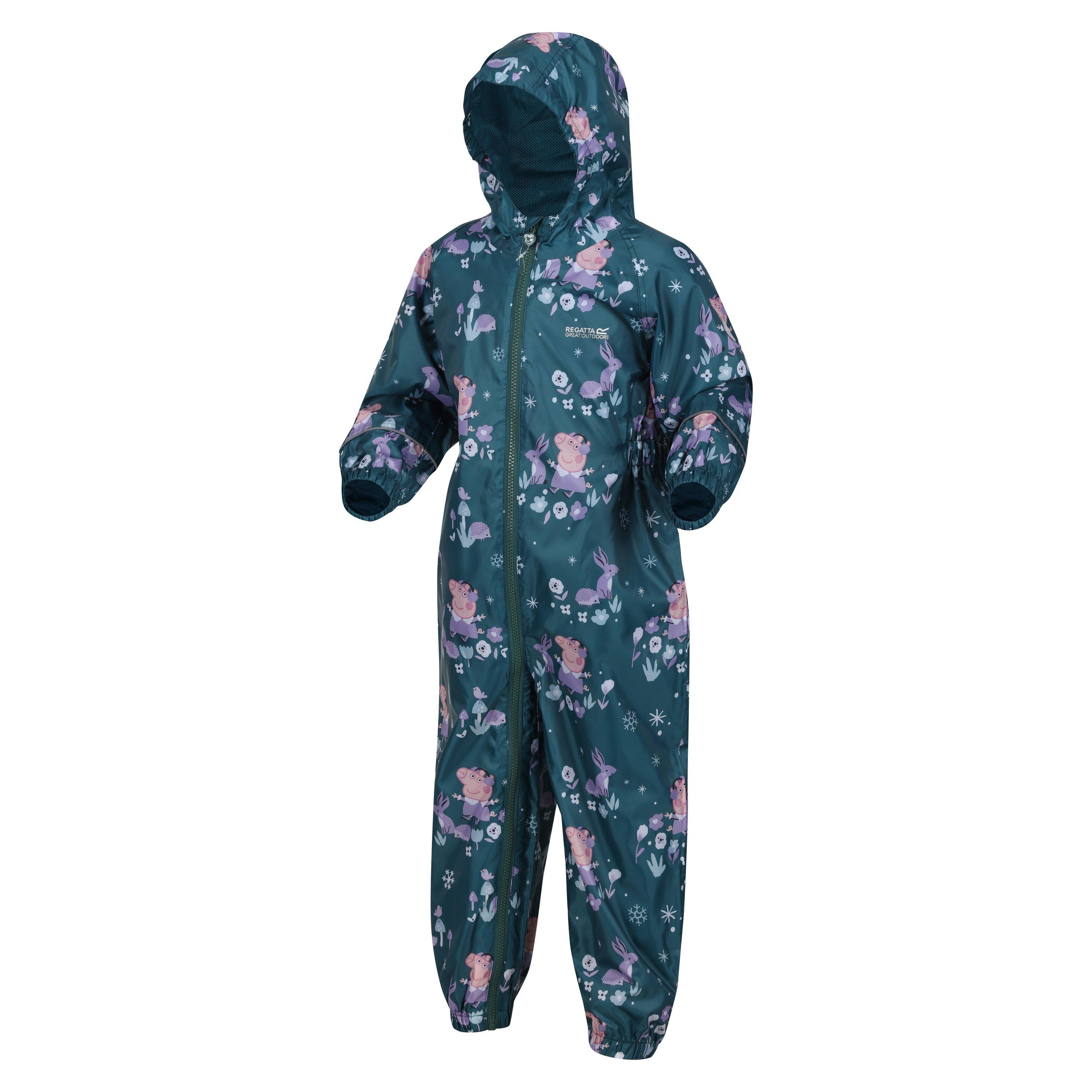 Regatta  Infant Kids Peppa Pobble Long Sleeve Waterproof Jacket - Drgnfly/Artic - 2-3 Yrs