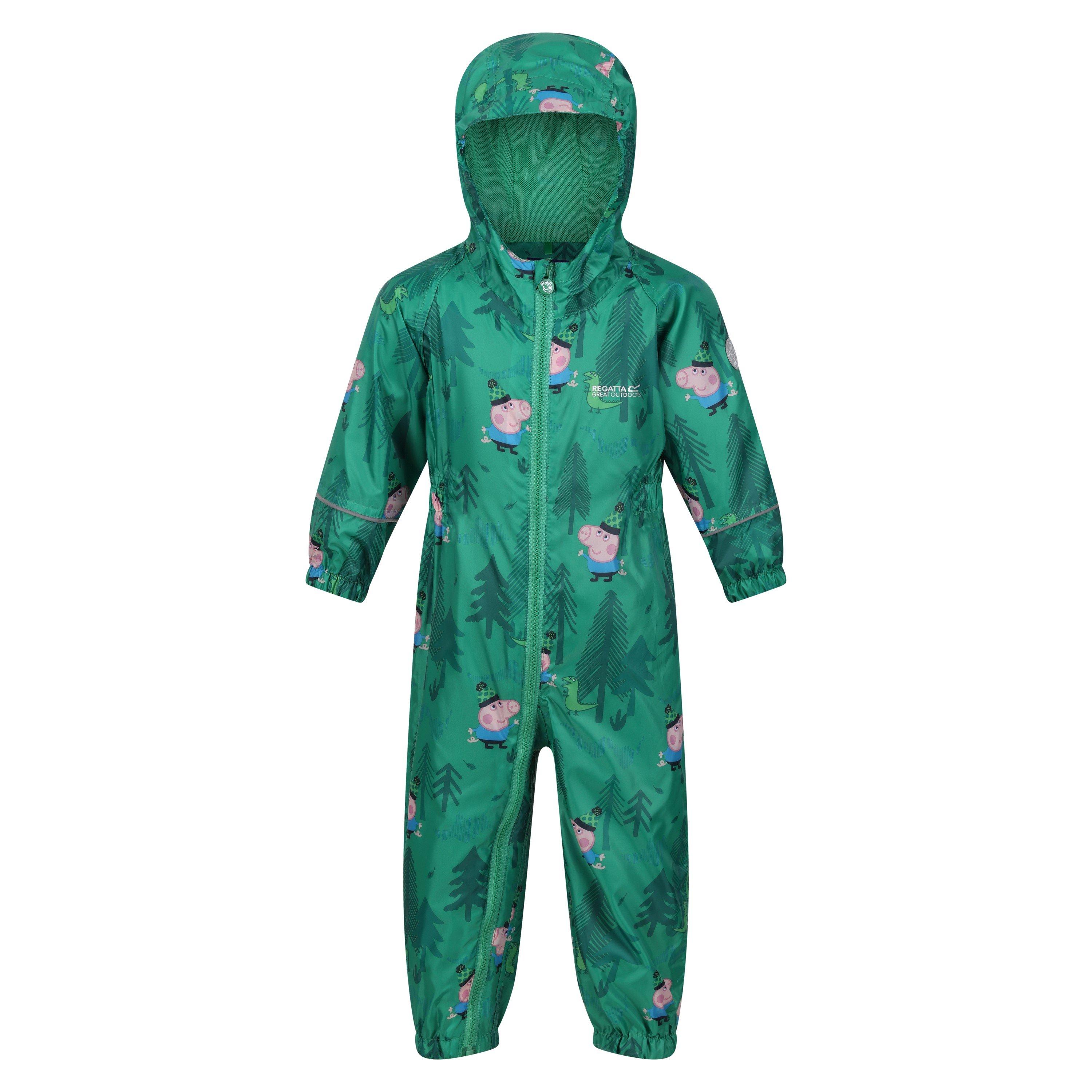 Regatta  Infant Kids Peppa Pobble Long Sleeve Waterproof Jacket - Jelly Bean/Dino - 5-6 Yrs